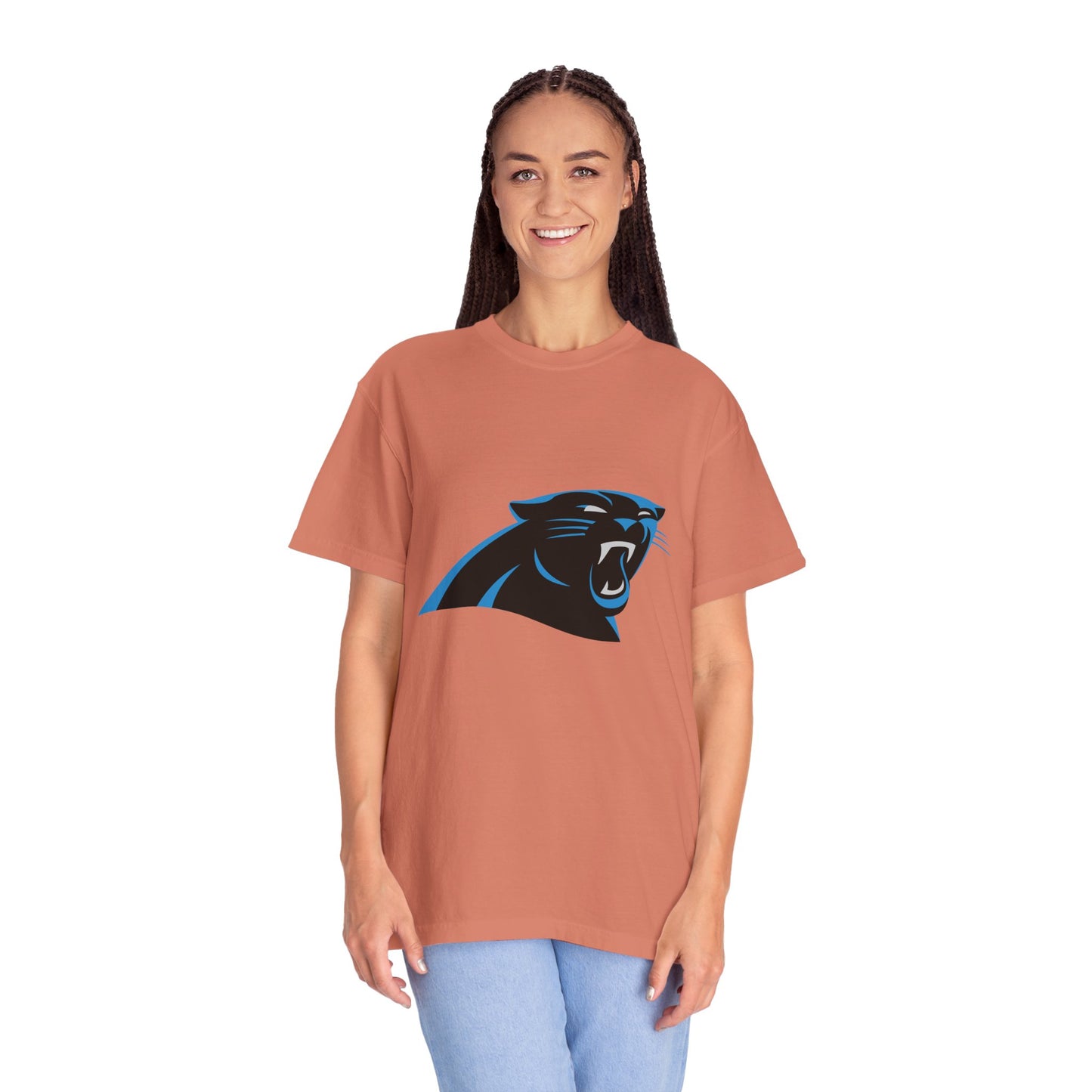 Carolina Panthers Go Panthers Garment-Dyed T-Shirt – Premium Cotton Tee for Customization