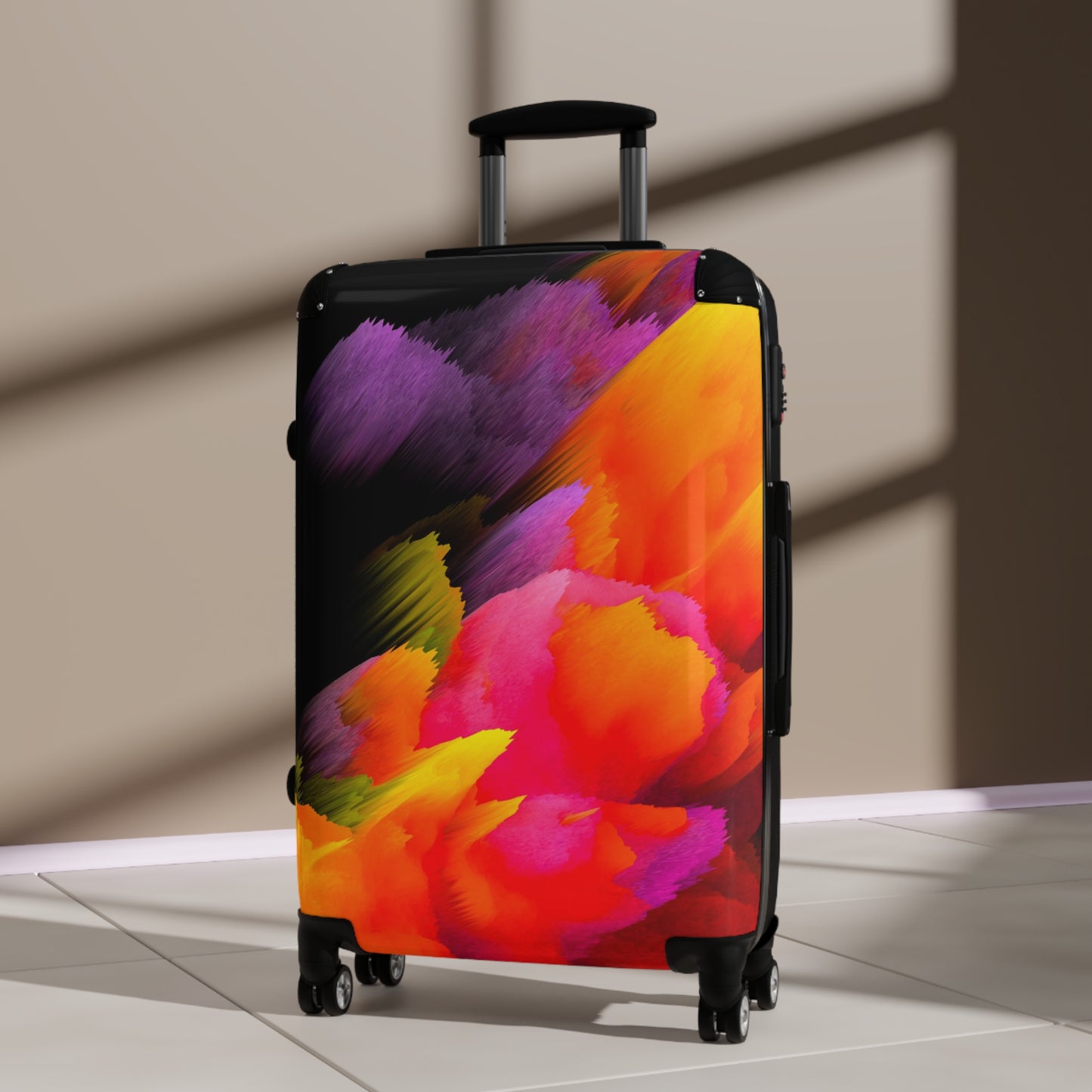 Abstract Colorful Dispersion Art Carry-On Suitcase - Stylish Luggage for Travelers