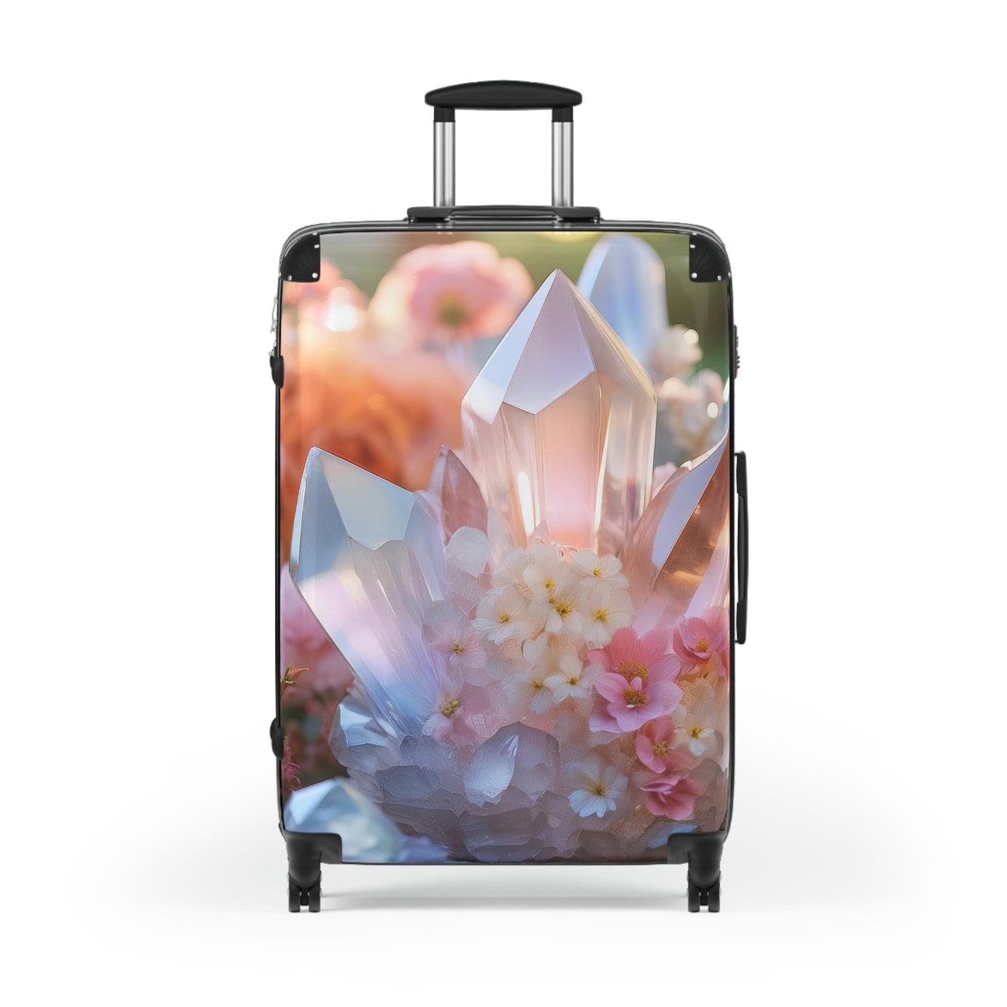 Nature Flowers Floral Crystal Art Carry-On Suitcase - Stylish Luggage for Travelers