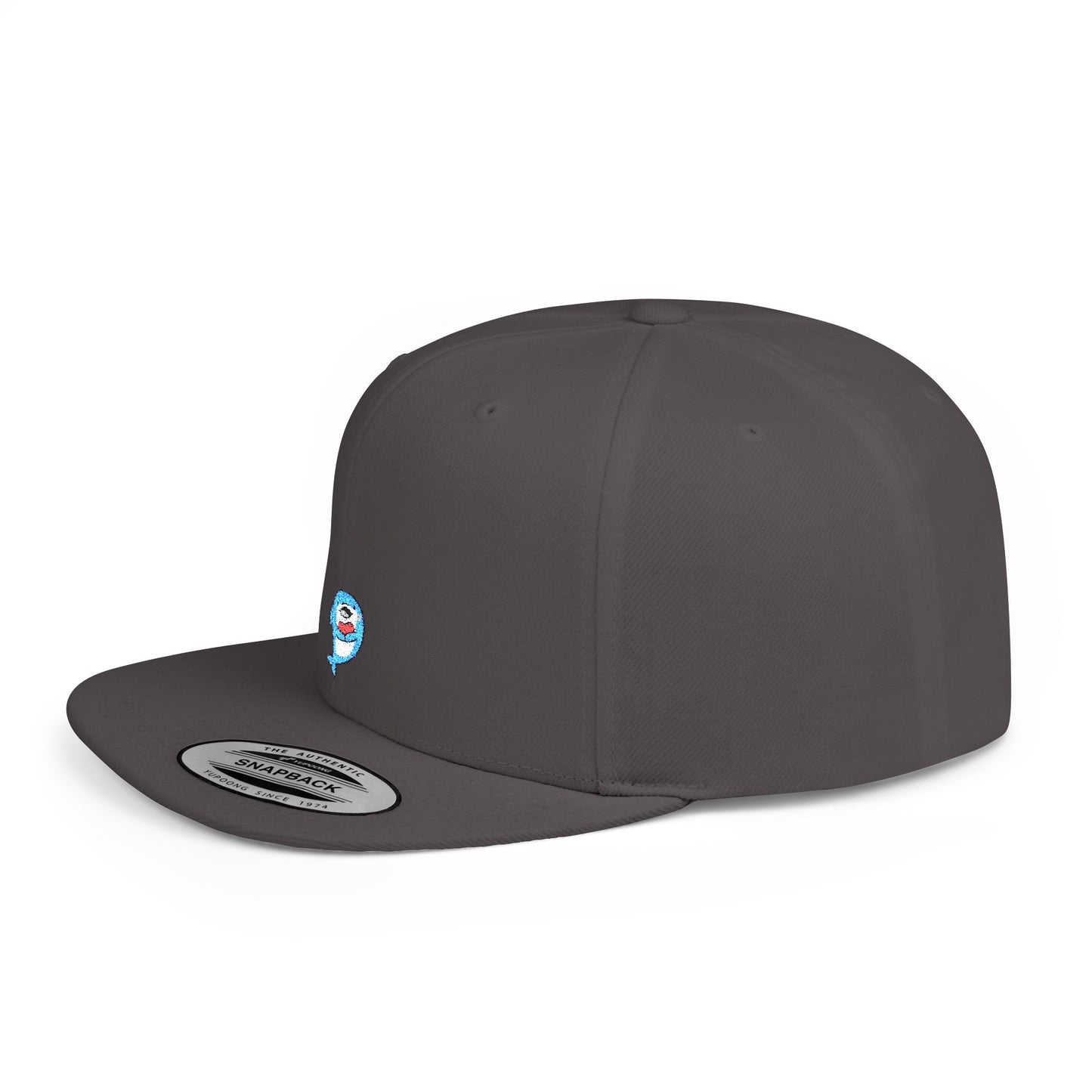 Icons Embroidered Dolphin Flat Bill Snapback – Lightweight, Custom Fit, Premium Quality