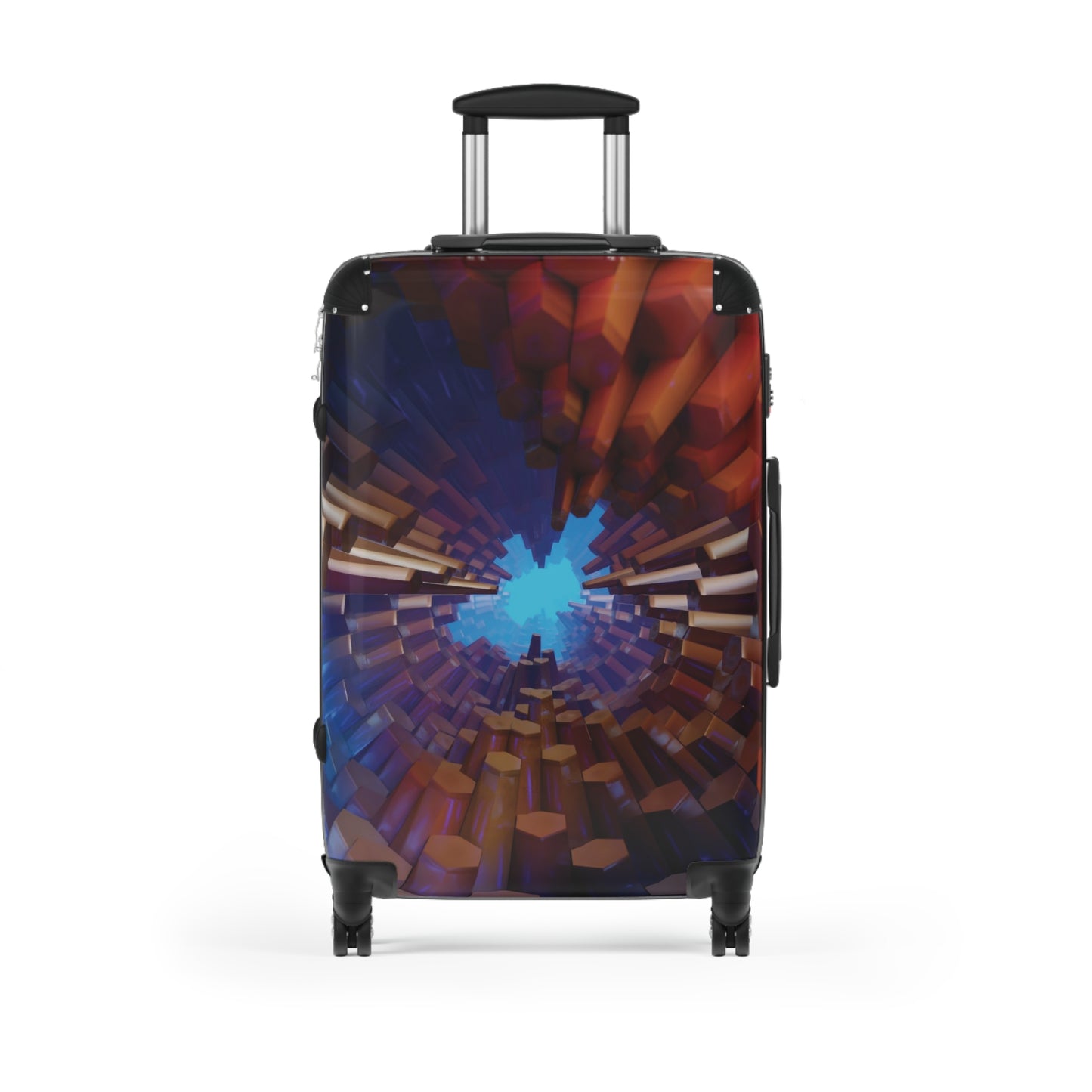 Abstract Hexangon Art Carry-On Suitcase - Stylish Luggage for Travelers