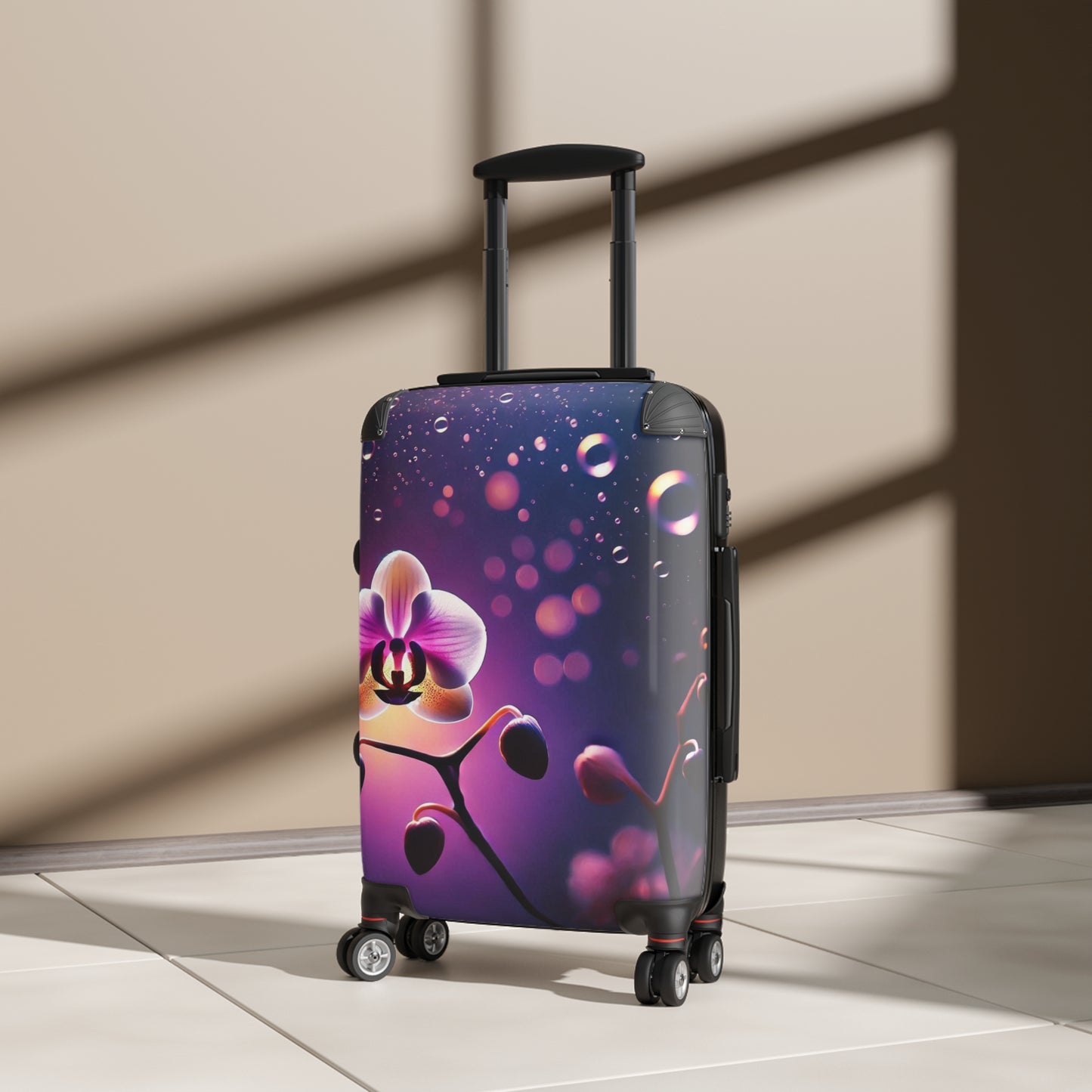 Nature Flowers Floral Purple Blooming Art Carry-On Suitcase - Stylish Luggage for Travelers