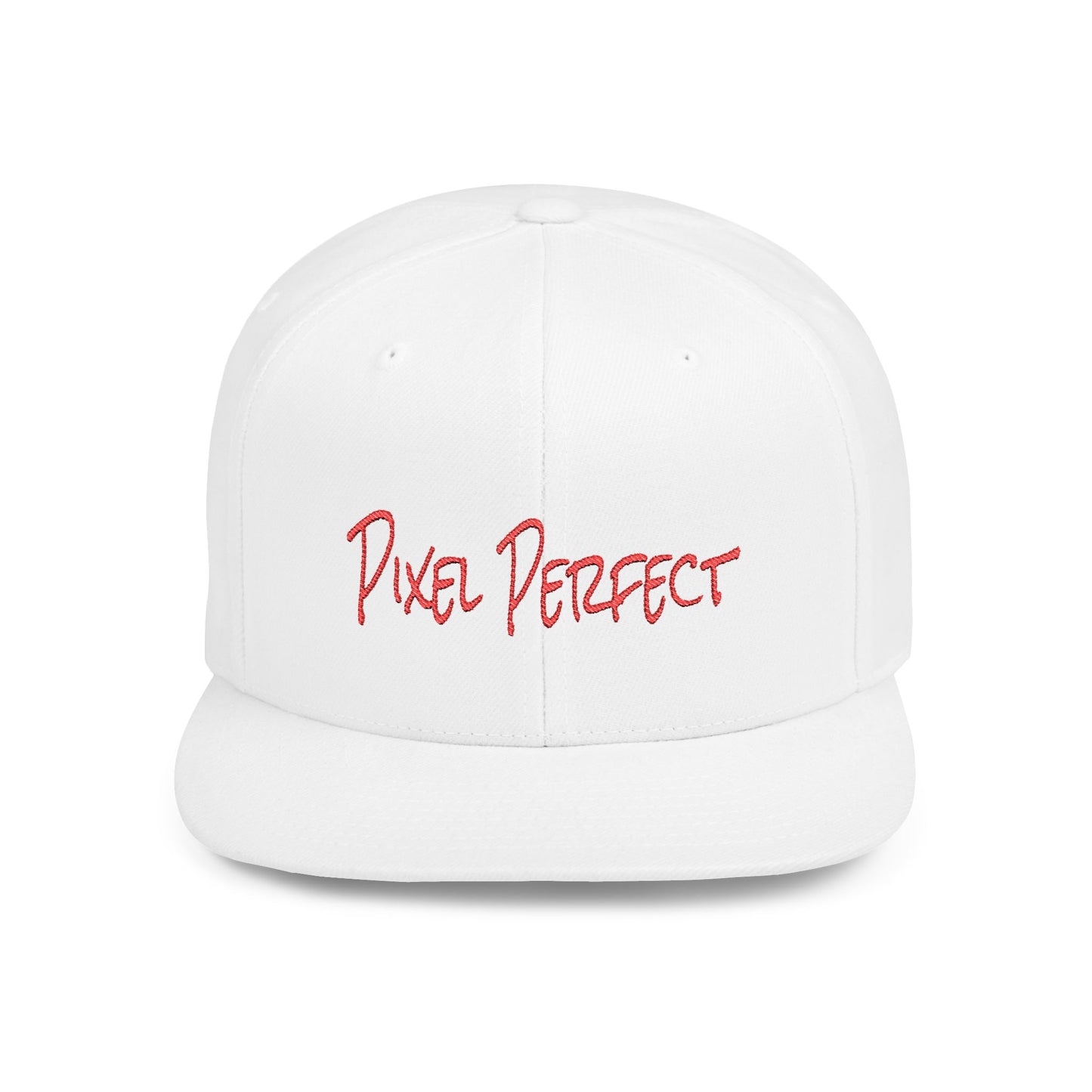 Text Pixel Perfect Flat Bill Snapback – Lightweight, Custom Fit, Premium Quality