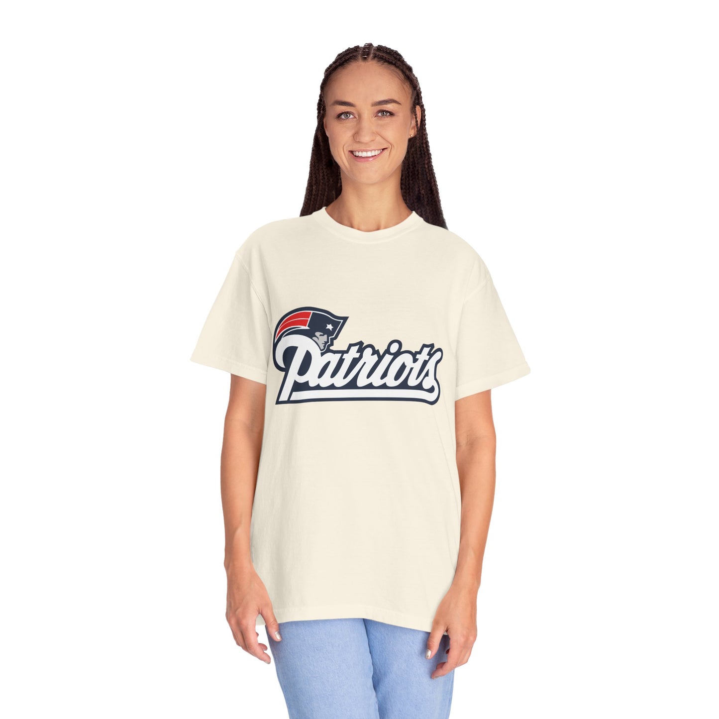 New England Patriots Fan Outfit Garment-Dyed T-Shirt – Premium Cotton Tee for Customization