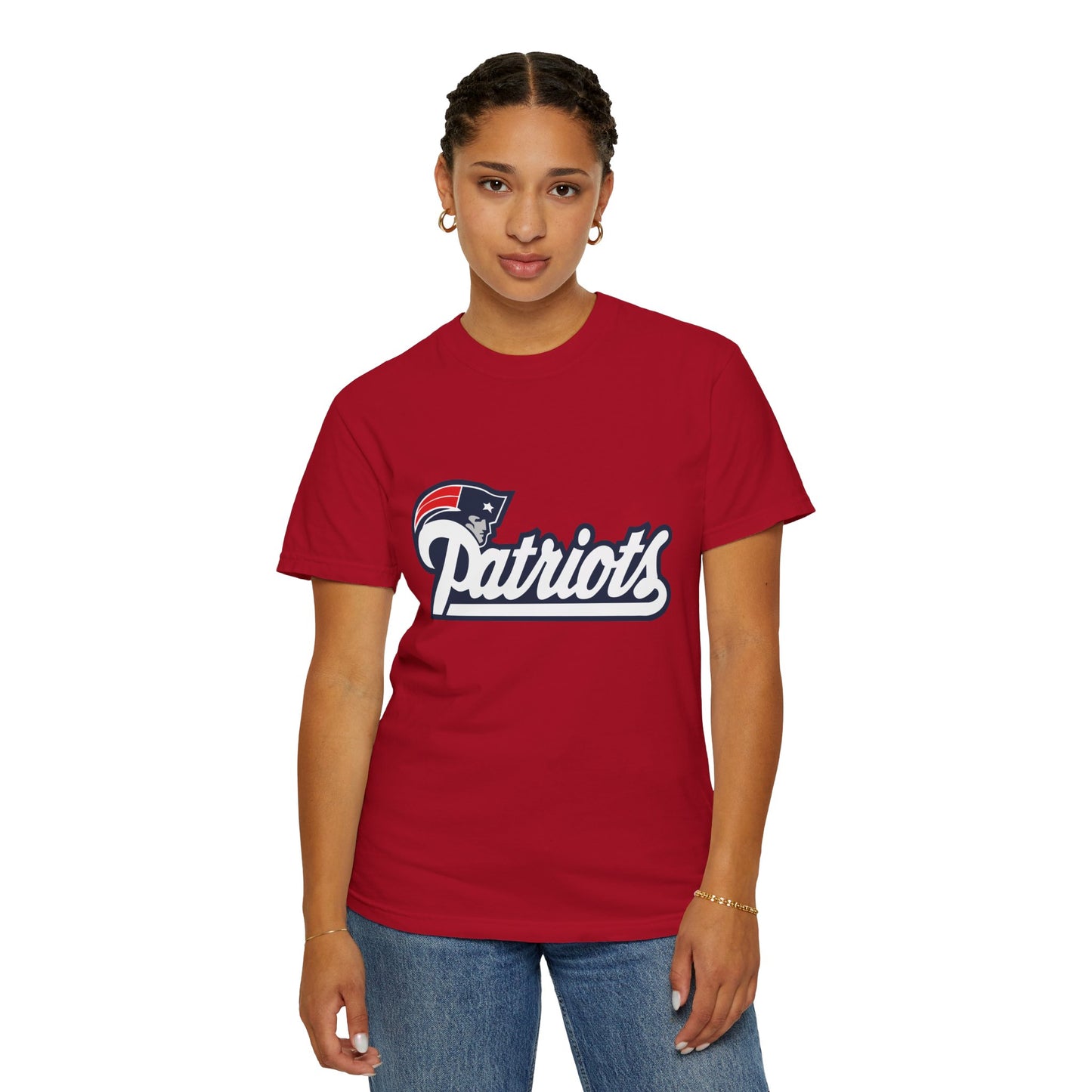 New England Patriots Fan Outfit Garment-Dyed T-Shirt – Premium Cotton Tee for Customization