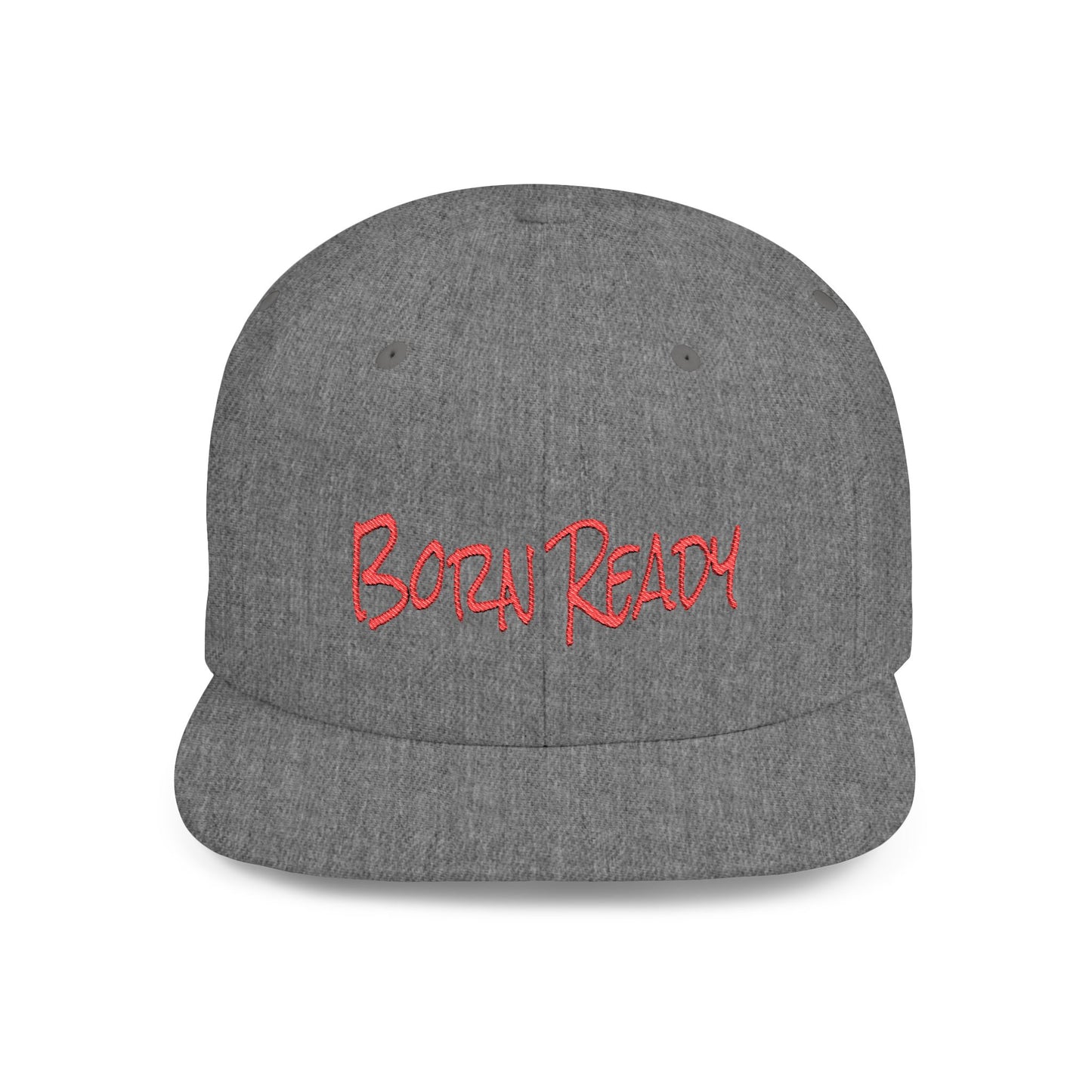 Text Born Ready Flat Bill Snapback – Lightweight, Custom Fit, Premium Quality