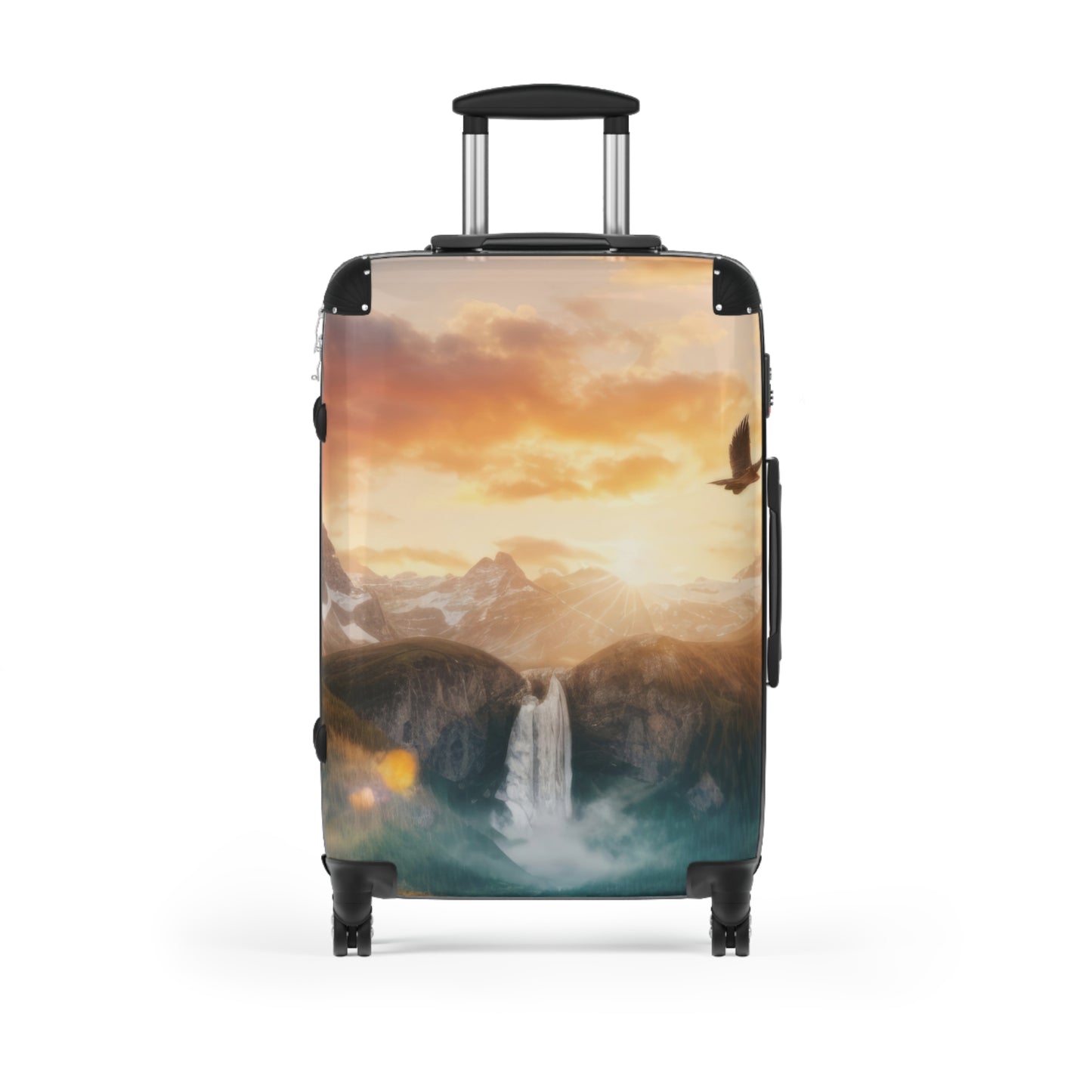Nature Sunrise Forest Mountains Art Carry-On Suitcase - Stylish Luggage for Travelers