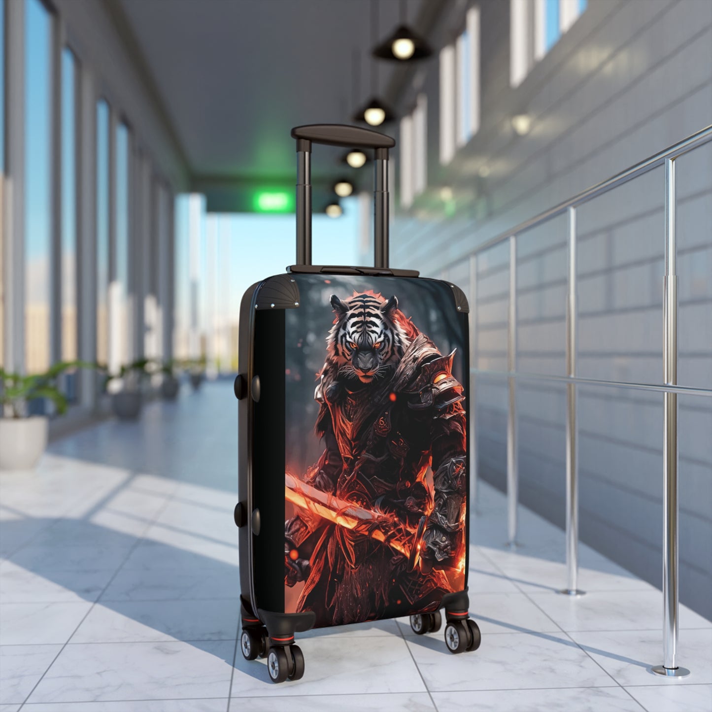 Art Tiger Warrior Fire Carry-On Suitcase - Stylish Luggage for Travelers