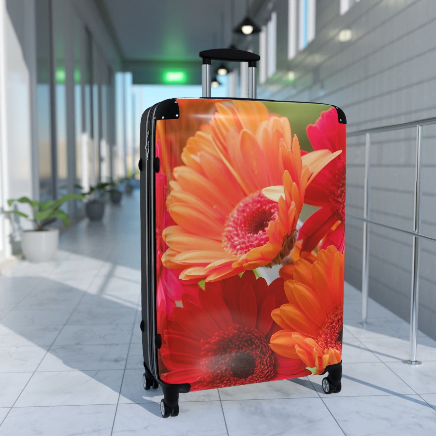 Nature Flowers Floral Gerbera Daisy Art Carry-On Suitcase - Stylish Luggage for Travelers