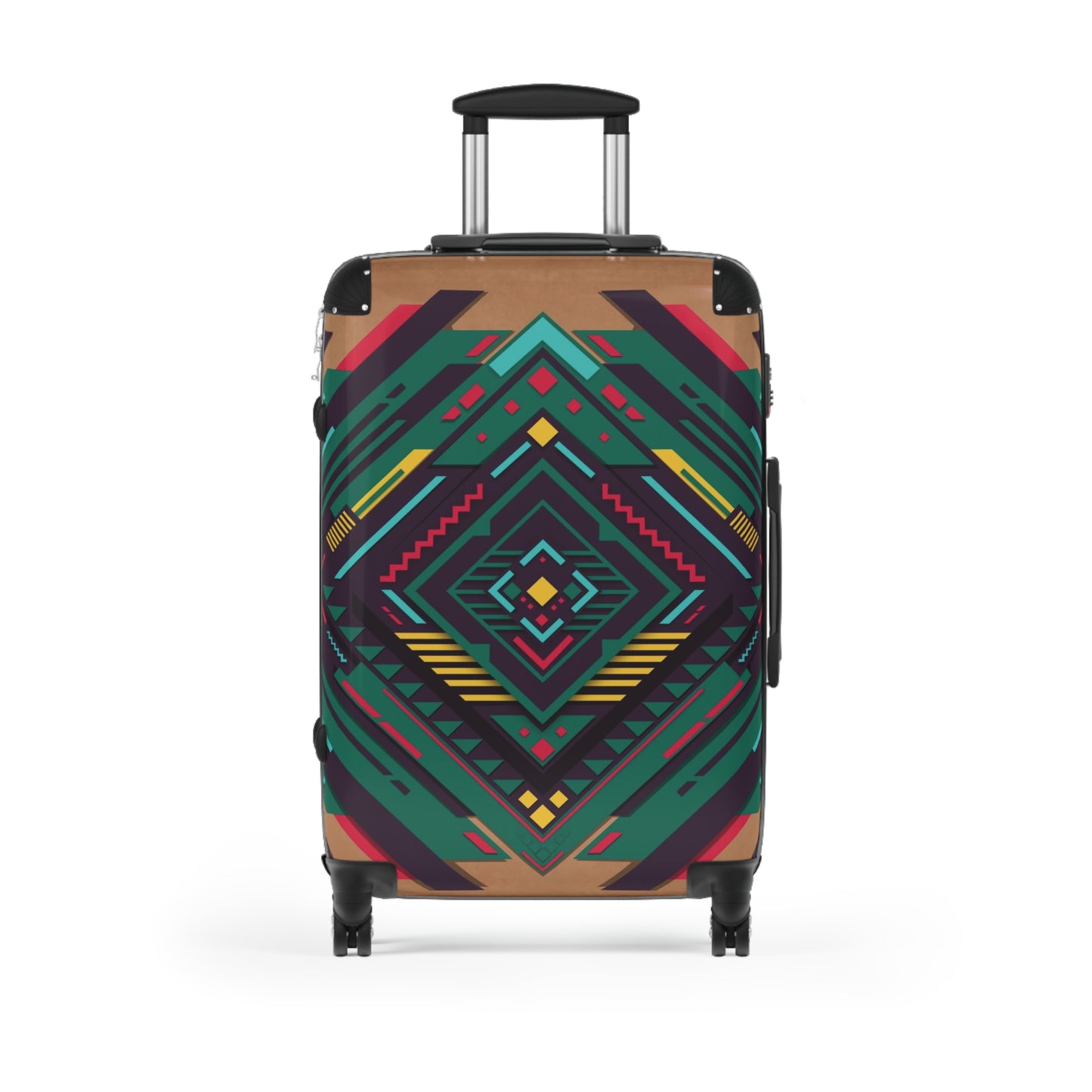Abstract Geometry Shape Art Carry-On Suitcase - Stylish Luggage for Travelers