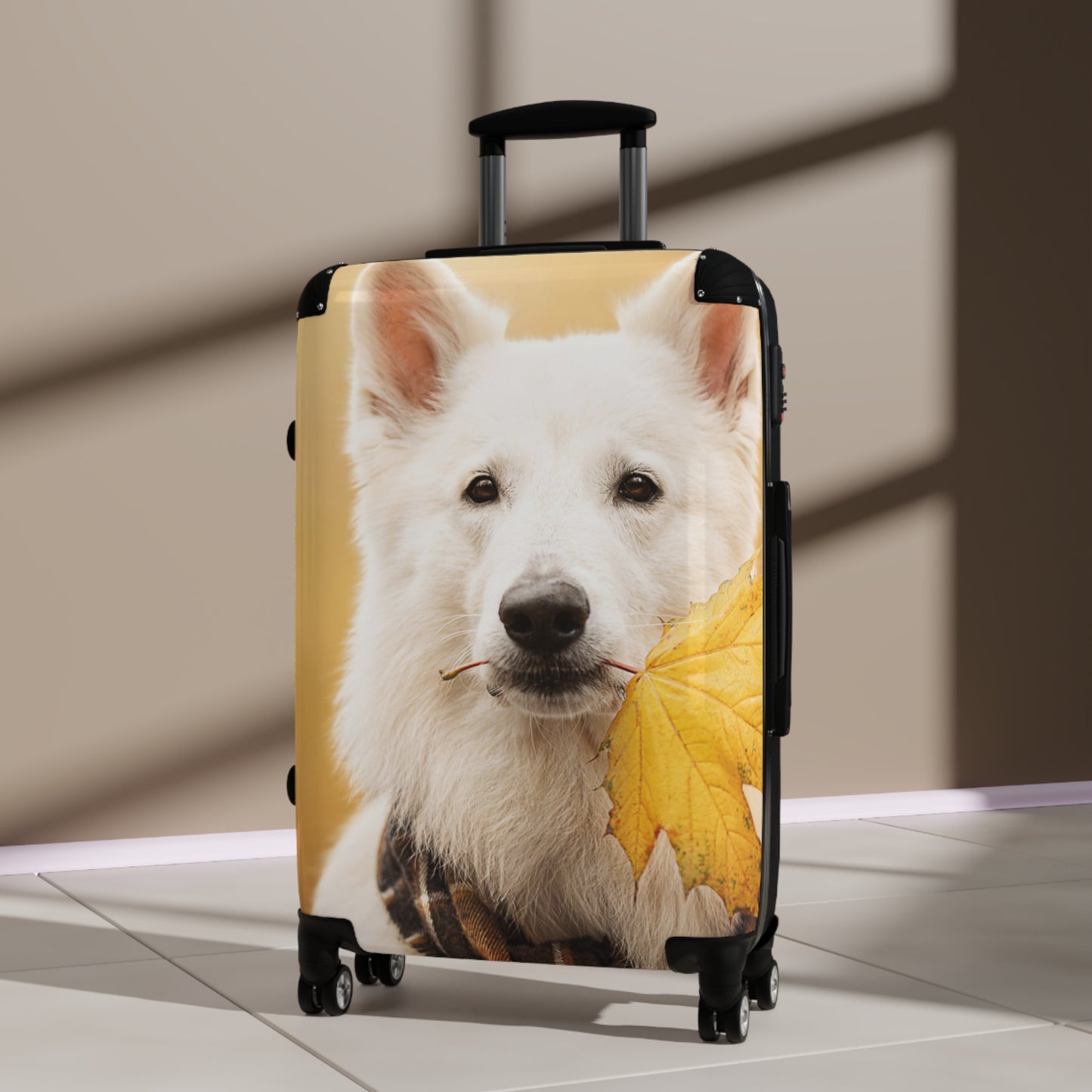 Animals White Swiss Shepherd Carry-On Suitcase - Stylish Luggage for Travelers