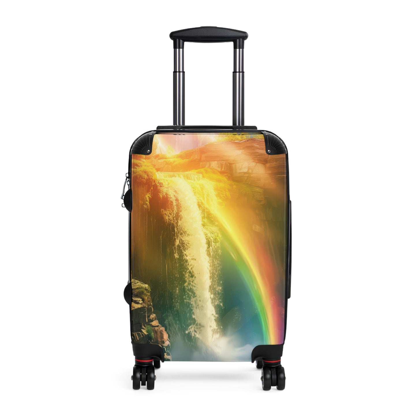 Nature Waterfall Rainbow Art Carry-On Suitcase - Stylish Luggage for Travelers
