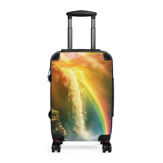 Nature Waterfall Rainbow Art Carry-On Suitcase - Stylish Luggage for Travelers