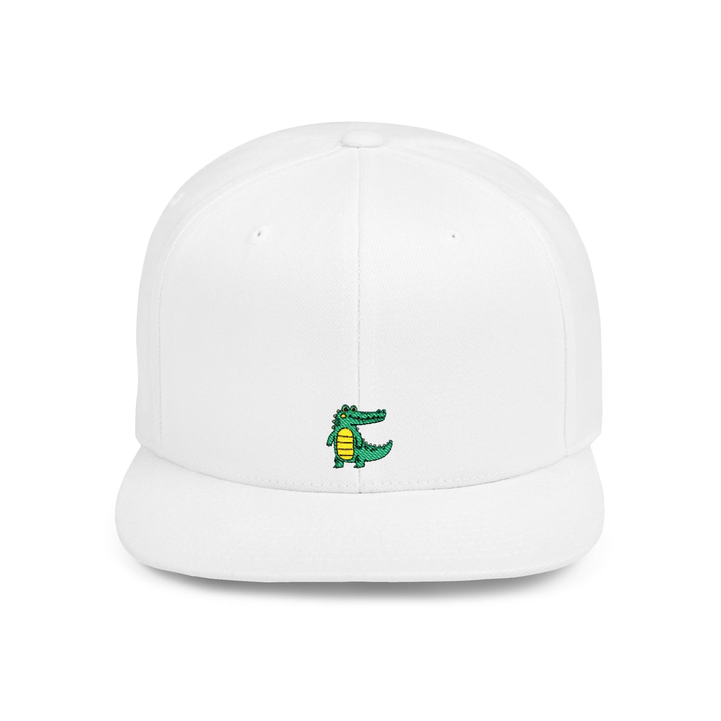 Icons Embroidered Crocodile 2 Flat Bill Snapback – Lightweight, Custom Fit, Premium Quality