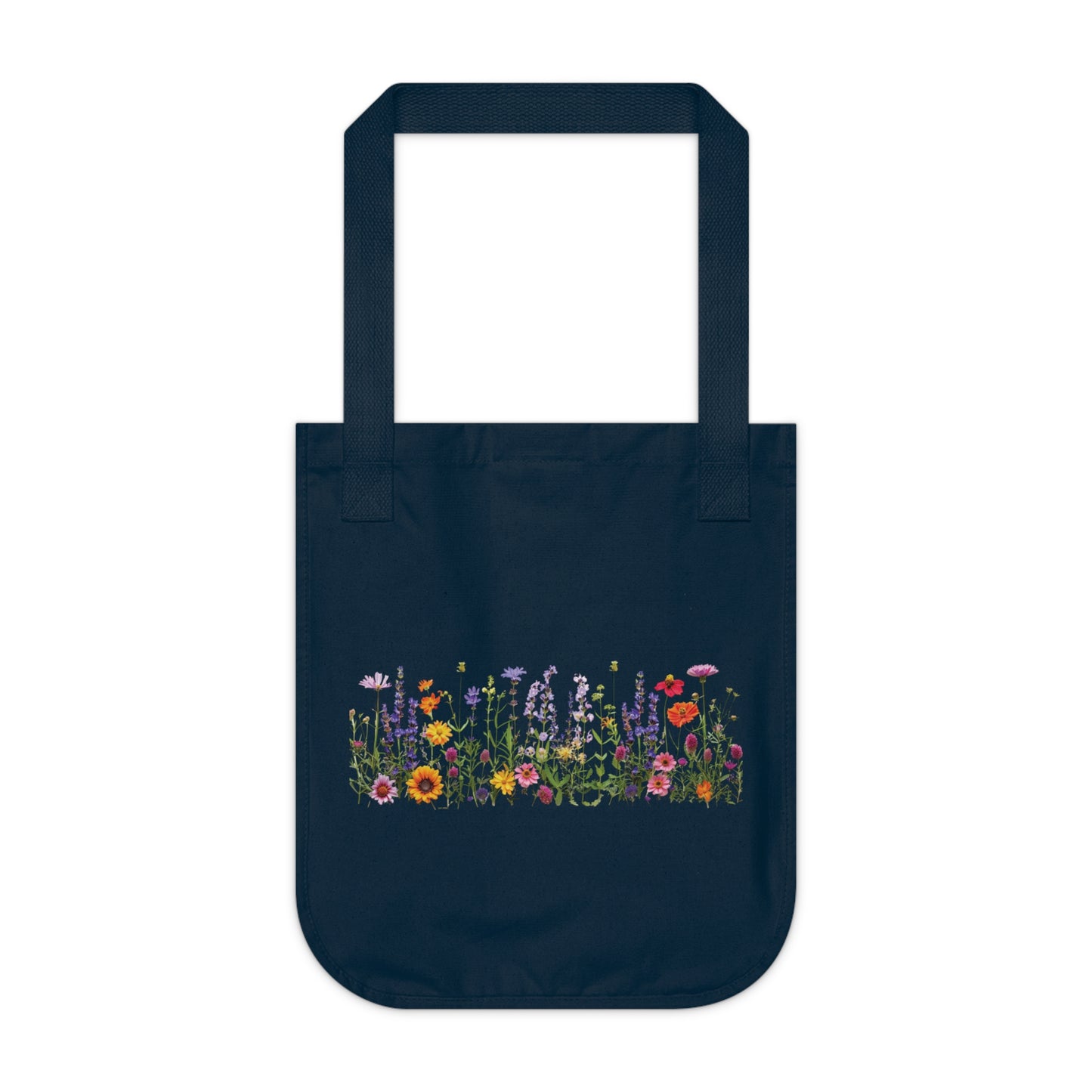 Flowers Floral Design Organic Canvas Tote Bag - Eco-Friendly Carryall for Everyday Use