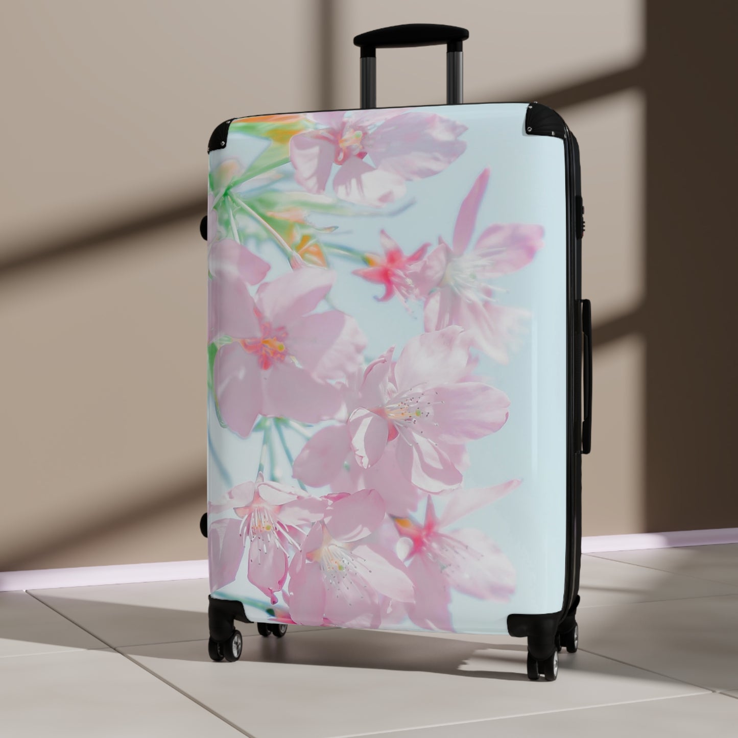Nature Flowers Floral Green Leaf Art Carry-On Suitcase - Stylish Luggage for Travelers