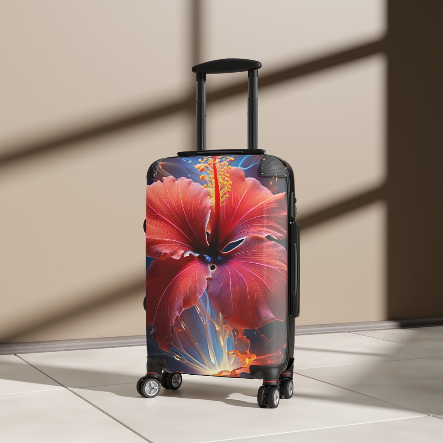 Nature Flowers Floral Hibiscus Flower Art Carry-On Suitcase - Stylish Luggage for Travelers