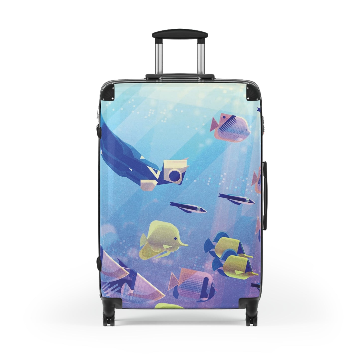 Abstract Underwater Fish Art Carry-On Suitcase - Stylish Luggage for Travelers