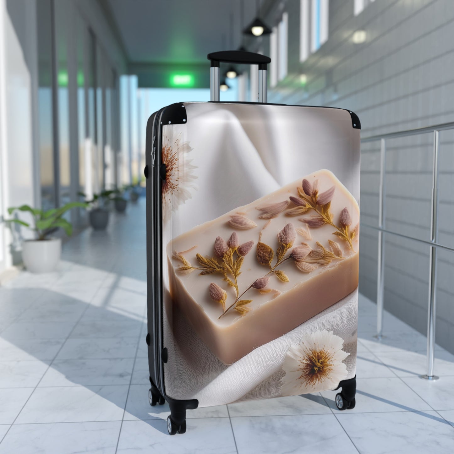 Nature Flowers Floral Handmade Soap Carry-On Suitcase - Stylish Luggage for Travelers