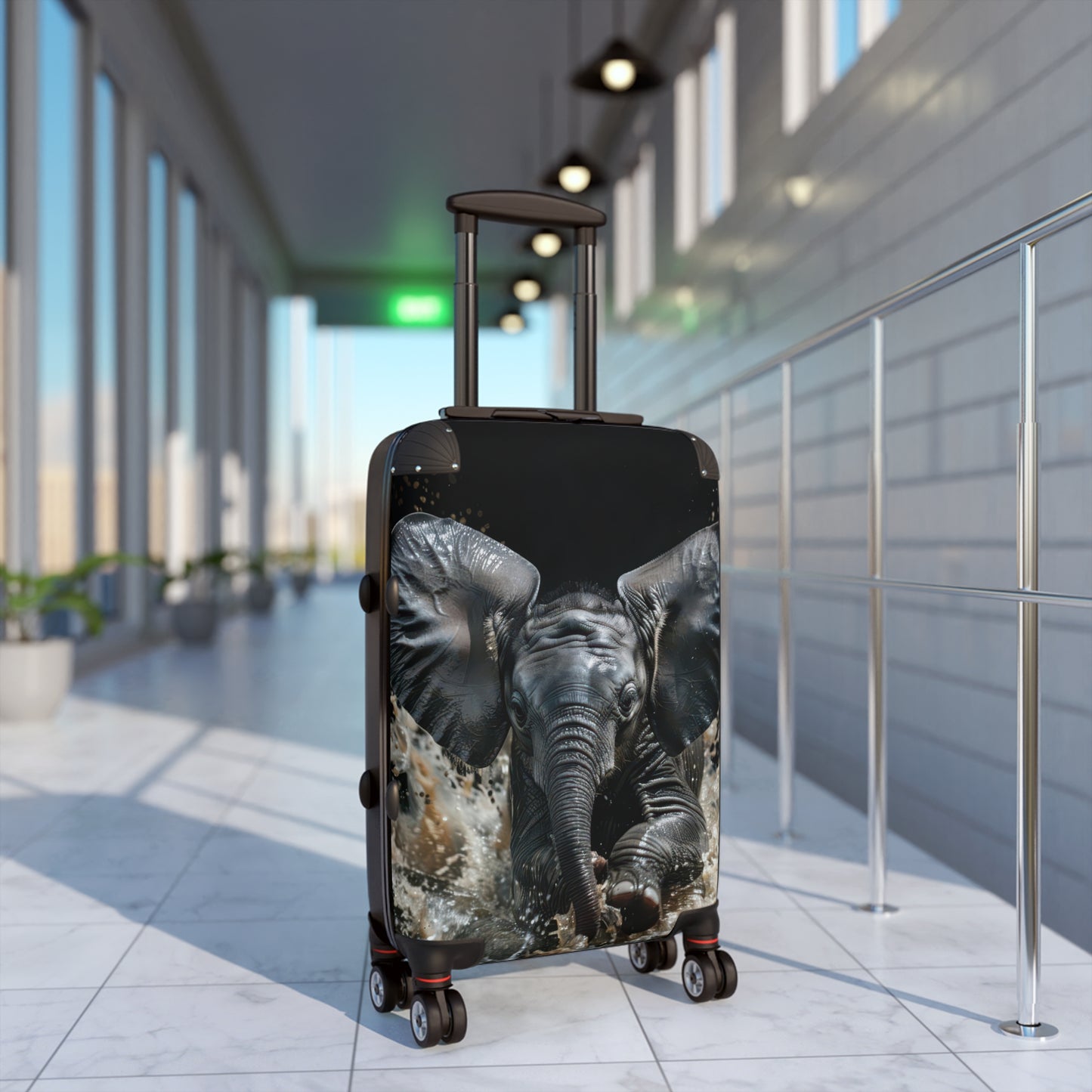 Nature Elephant Splashes Art Carry-On Suitcase - Stylish Luggage for Travelers