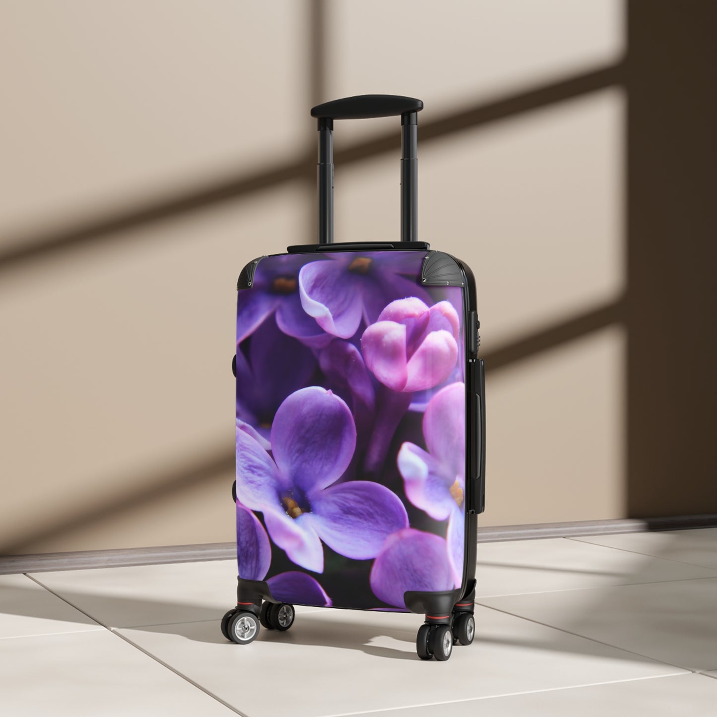 Nature Flowers Floral Tiny Purple Art Carry-On Suitcase - Stylish Luggage for Travelers