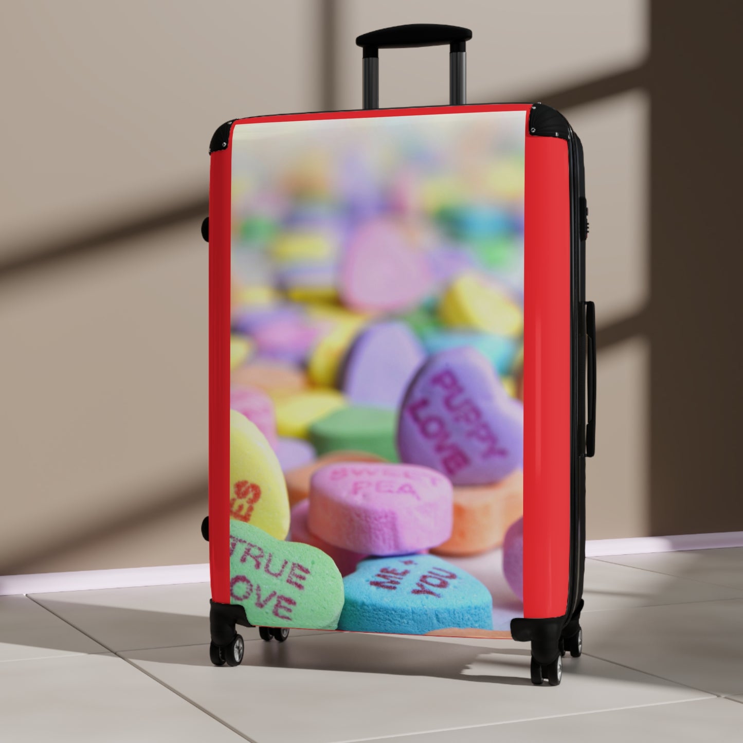 Love Heart Valentine Art Carry-On Suitcase - Stylish Luggage for Travelers
