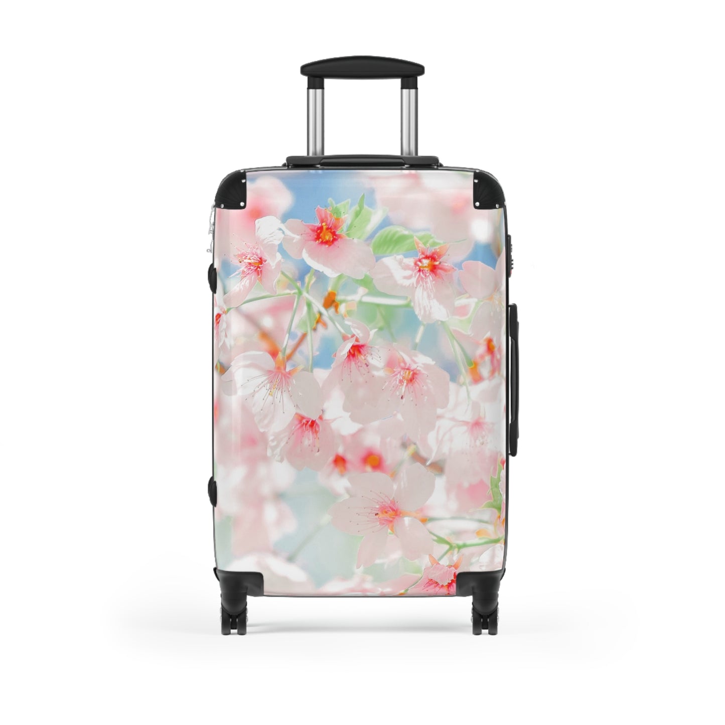 Nature Flowers Floral Red and Pink Blossom Art Carry-On Suitcase - Stylish Luggage for Travelers