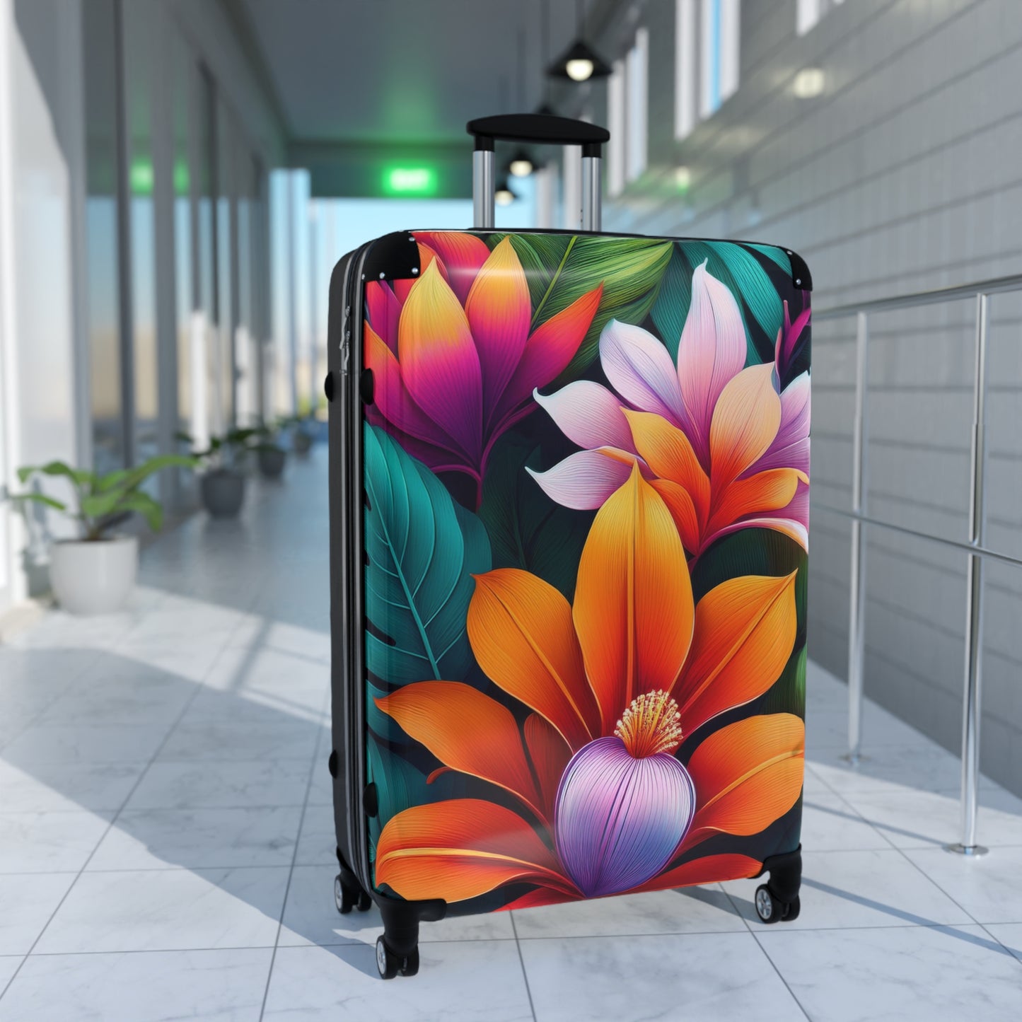 Nature Flowers Floral Tropical Art Carry-On Suitcase - Stylish Luggage for Travelers