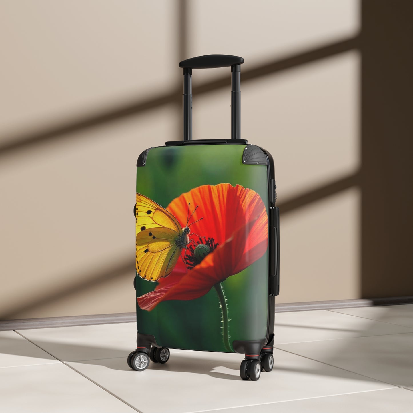 Nature Butterflies Floral On Flowers Art Carry-On Suitcase - Stylish Luggage for Travelers