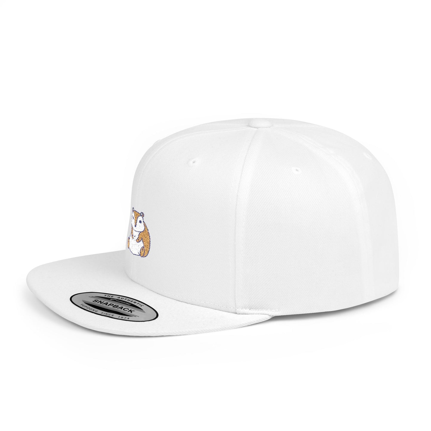 Icons Embroidered Hamster Flat Bill Snapback – Lightweight, Custom Fit, Premium Quality
