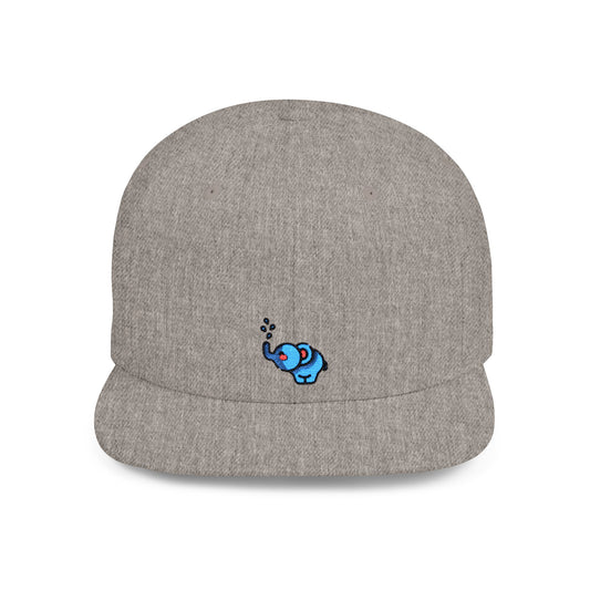 Icons Embroidered Elephant Water Splash Print Flat Bill Snapback – Lightweight, Custom Fit, Premium Quality