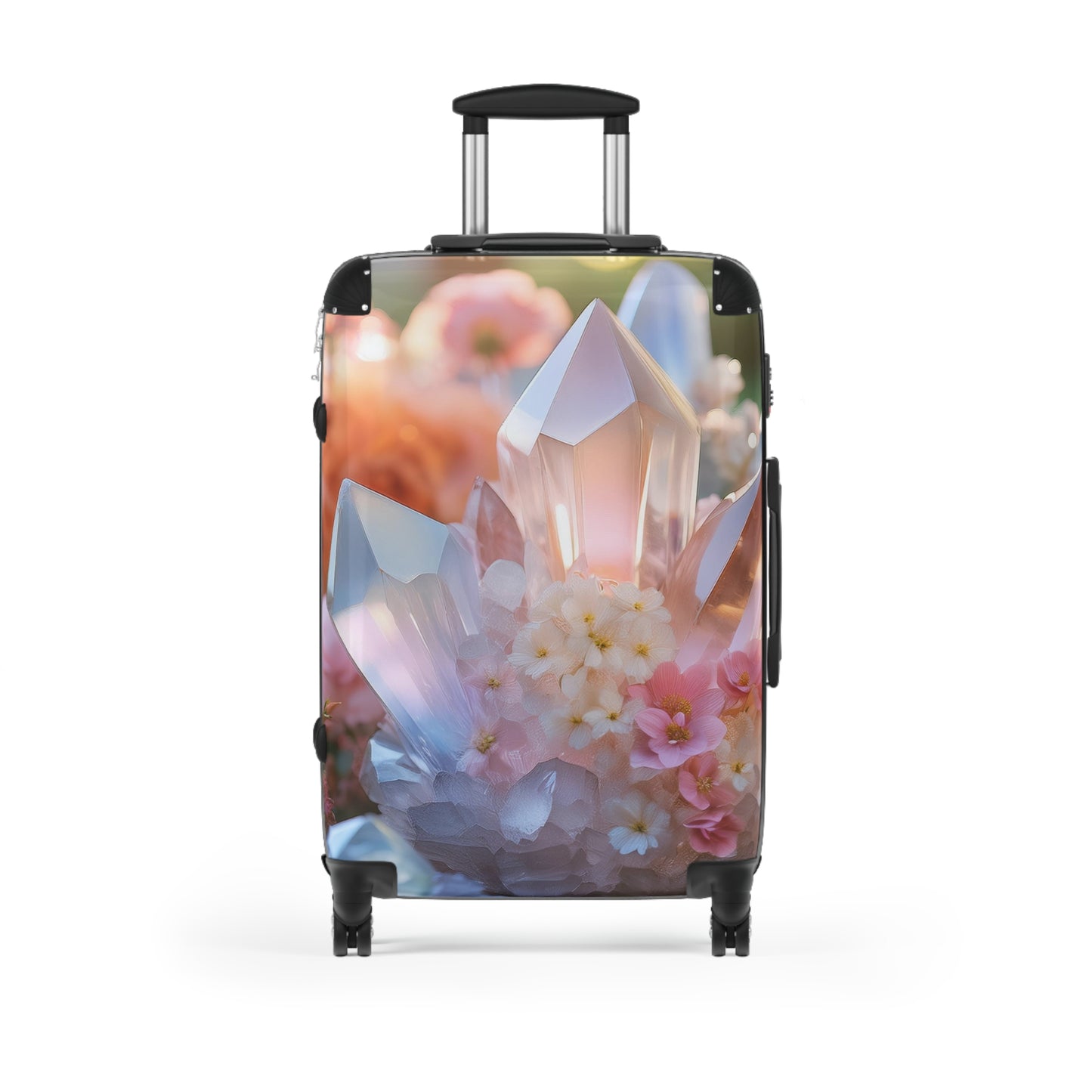 Nature Flowers Floral Crystal Art Carry-On Suitcase - Stylish Luggage for Travelers