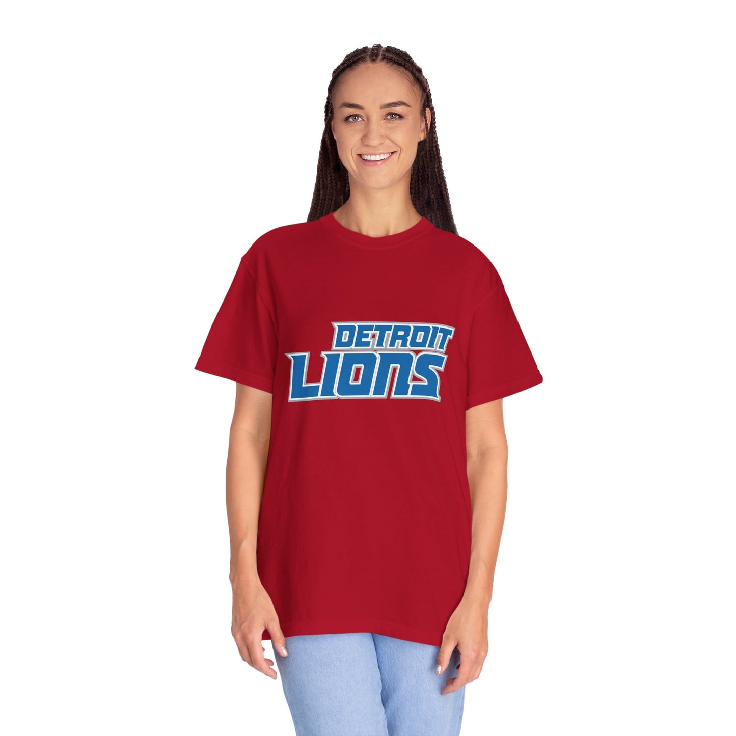 Detroit Lions Merchandise Garment-Dyed T-Shirt – Premium Cotton Tee for Customization