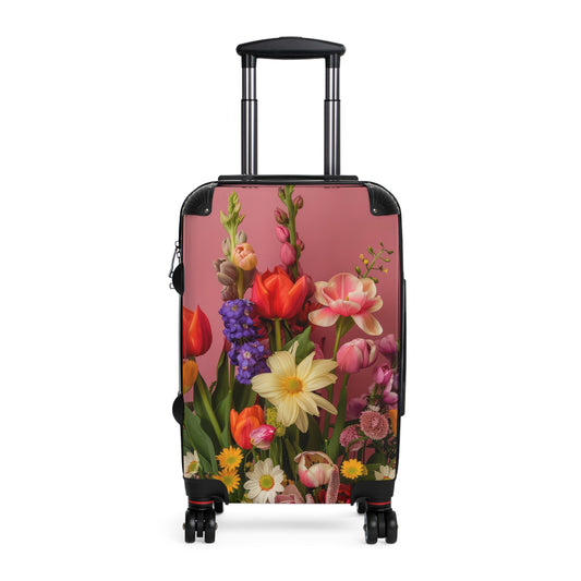 Nature Flowers Floral Vibrant Bouquet Art Carry-On Suitcase - Stylish Luggage for Travelers