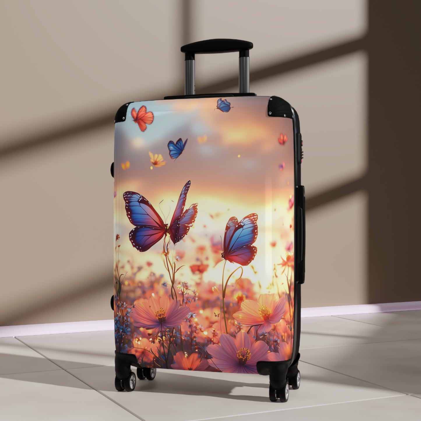 Nature Flowers Floral Butterflies Spring Art Carry-On Suitcase - Stylish Luggage for Travelers