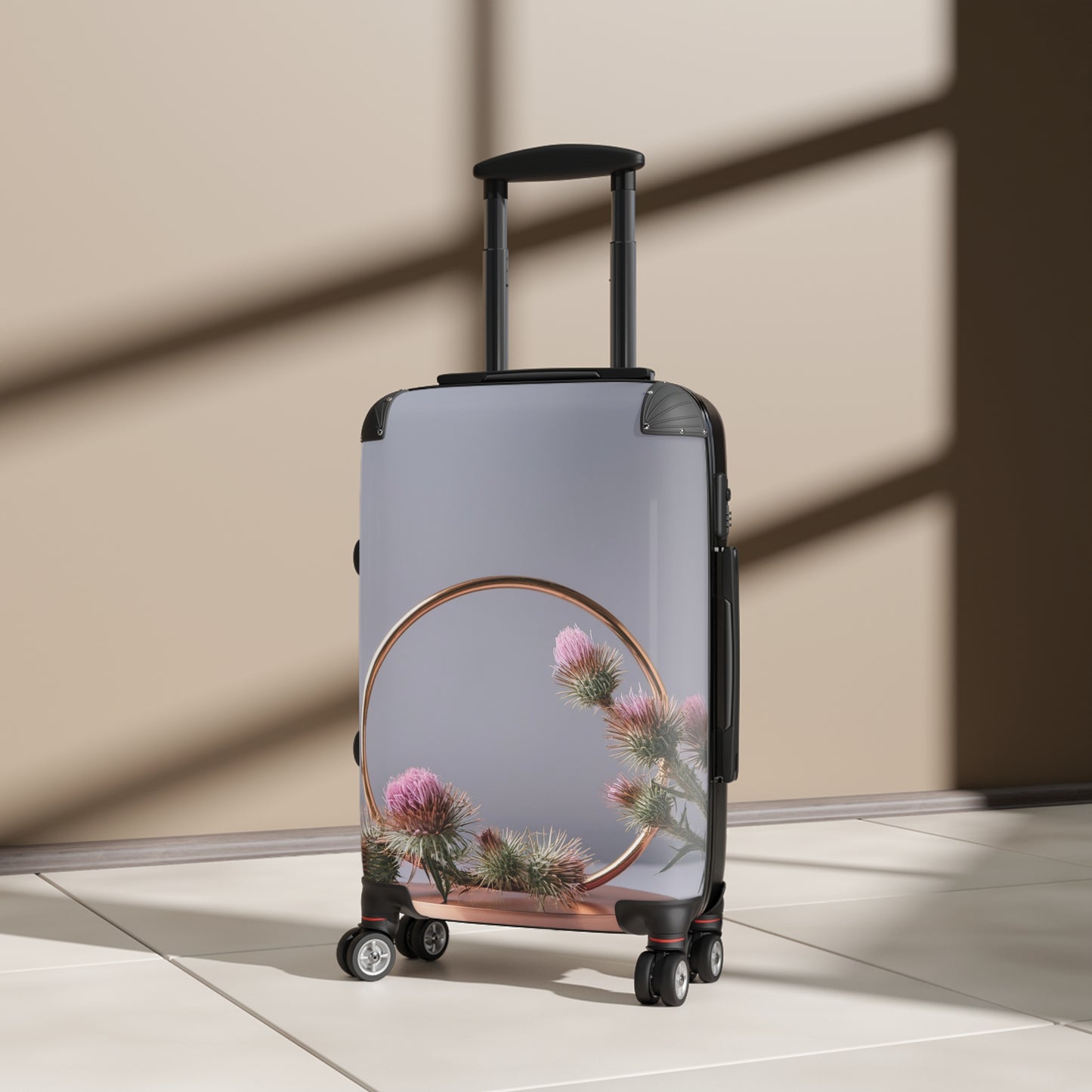 Nature Flowers Floral Pink Cooper Carry-On Suitcase - Stylish Luggage for Travelers
