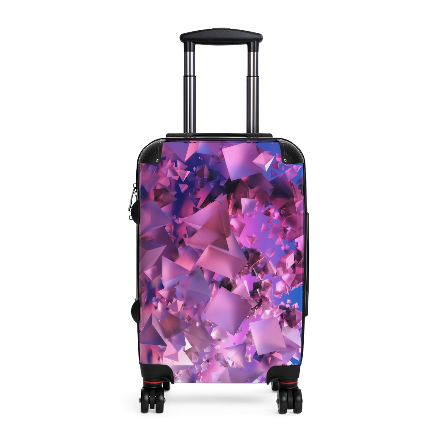 Abstract 3D Pyramids Art Carry-On Suitcase - Stylish Luggage for Travelers
