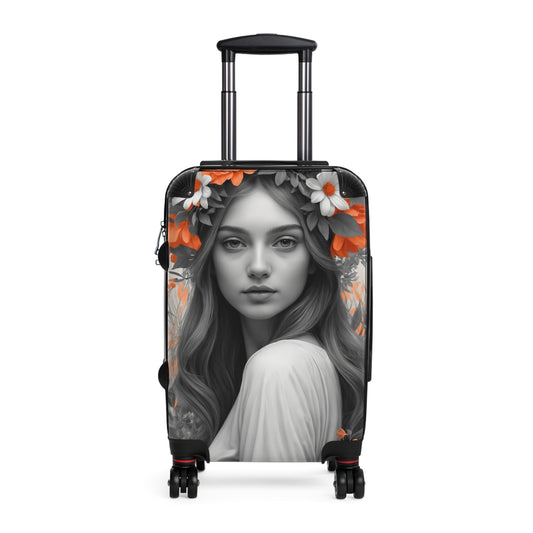 Nature Flowers Floral Woman In Flower Art Carry-On Suitcase - Stylish Luggage for Travelers