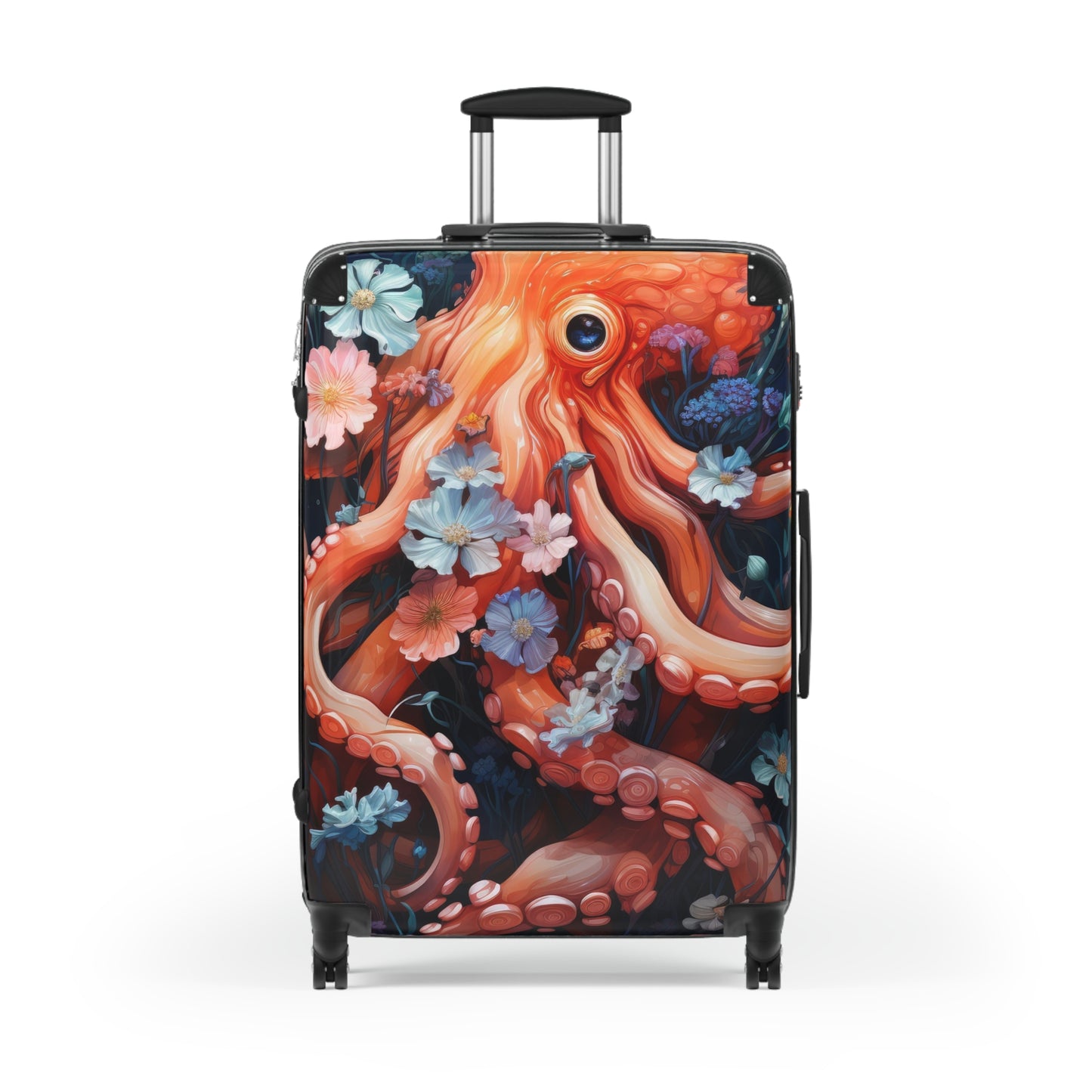 Nature Octopus Floral Flowers Art Carry-On Suitcase - Stylish Luggage for Travelers