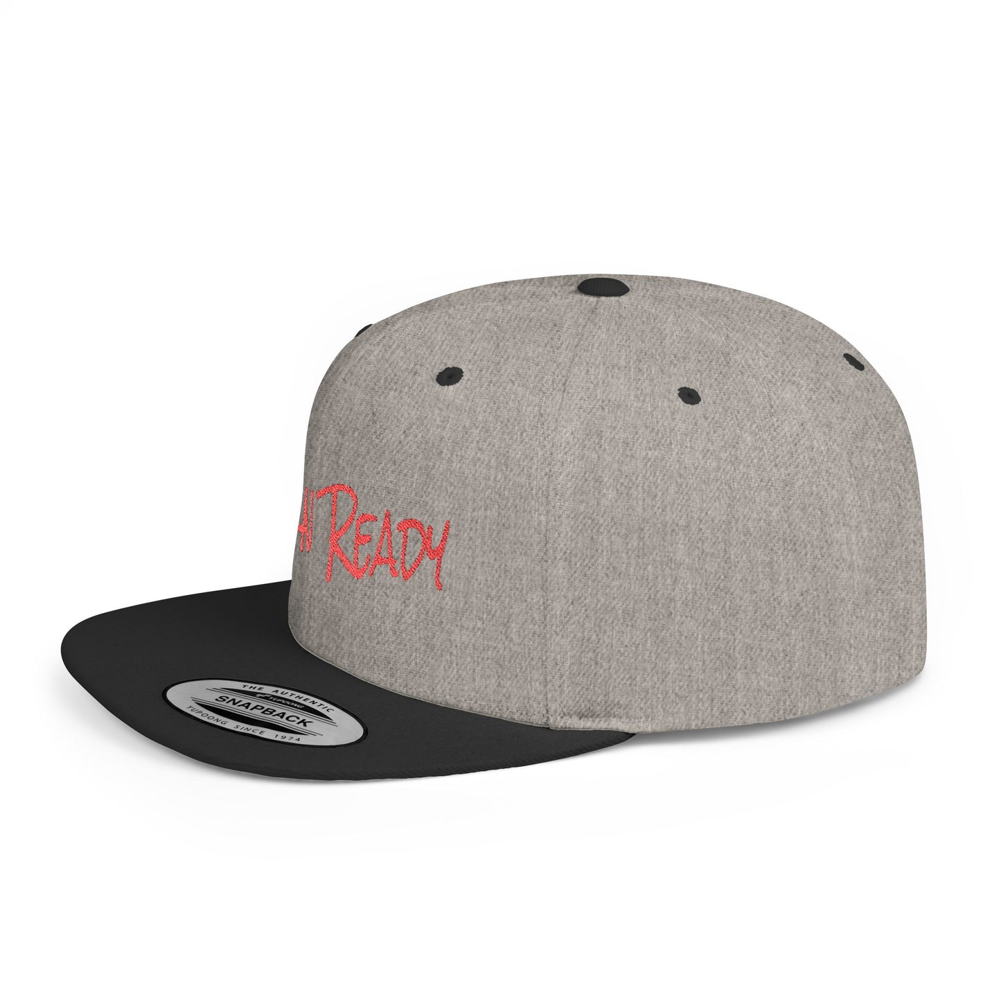 Text Born Ready Flat Bill Snapback – Lightweight, Custom Fit, Premium Quality