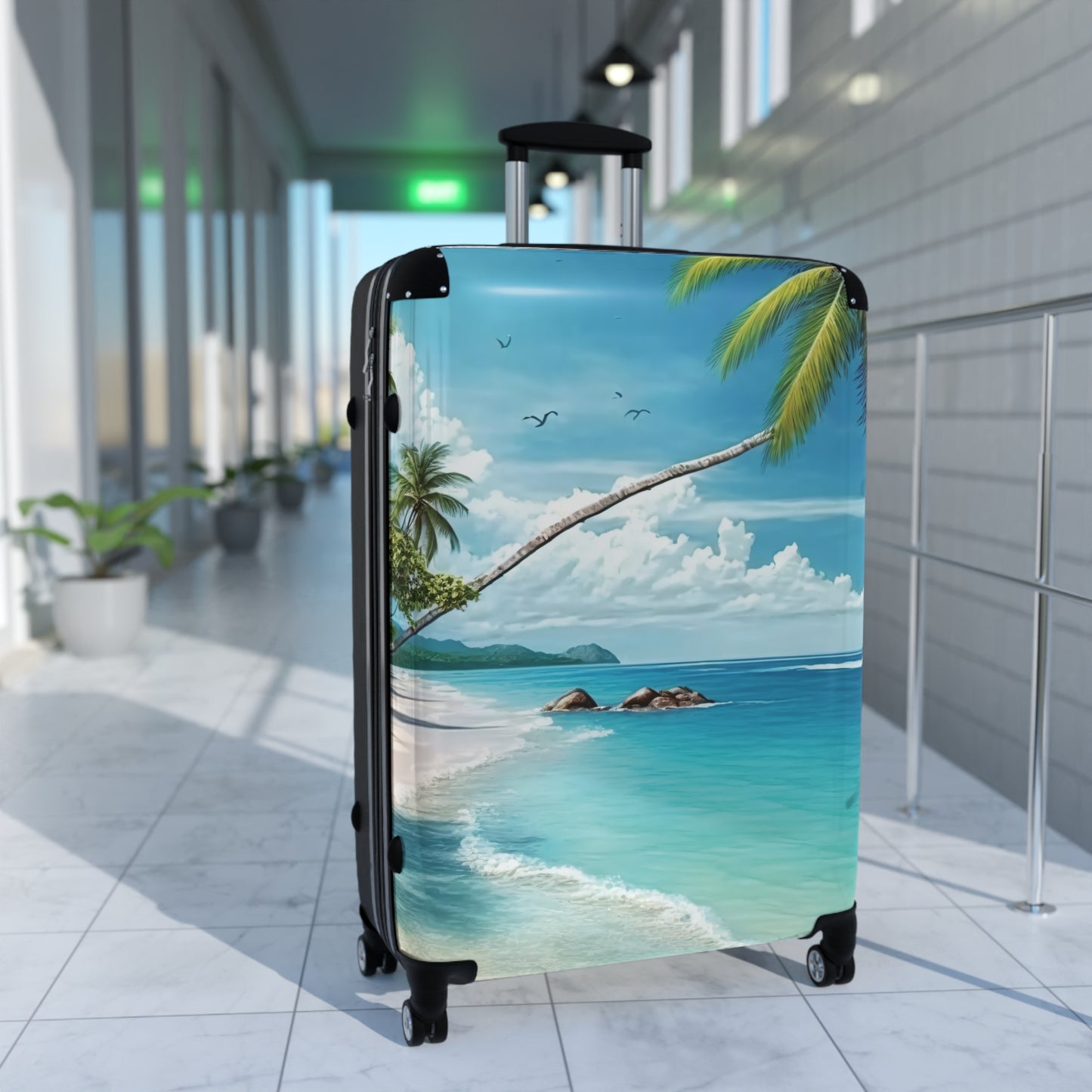 Nature Summer Beach Ocean Coconut Art Carry-On Suitcase - Stylish Luggage for Travelers