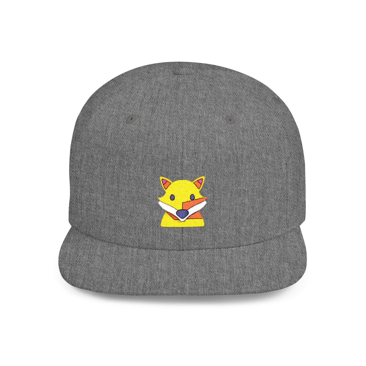 Icons Embroidered Fox Flat Bill Snapback – Lightweight, Custom Fit, Premium Quality