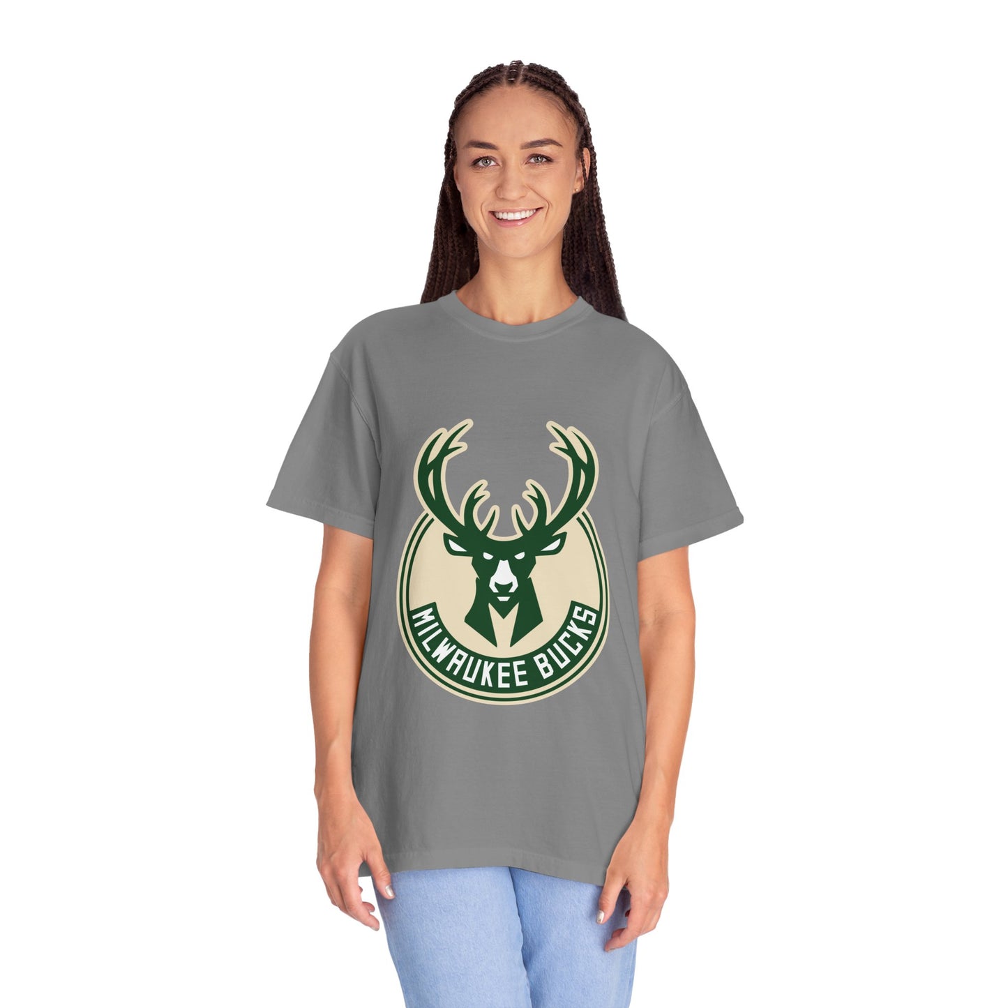 Milwaukee Bucks NBA Garment-Dyed T-Shirt – Premium Cotton Tee for Customization
