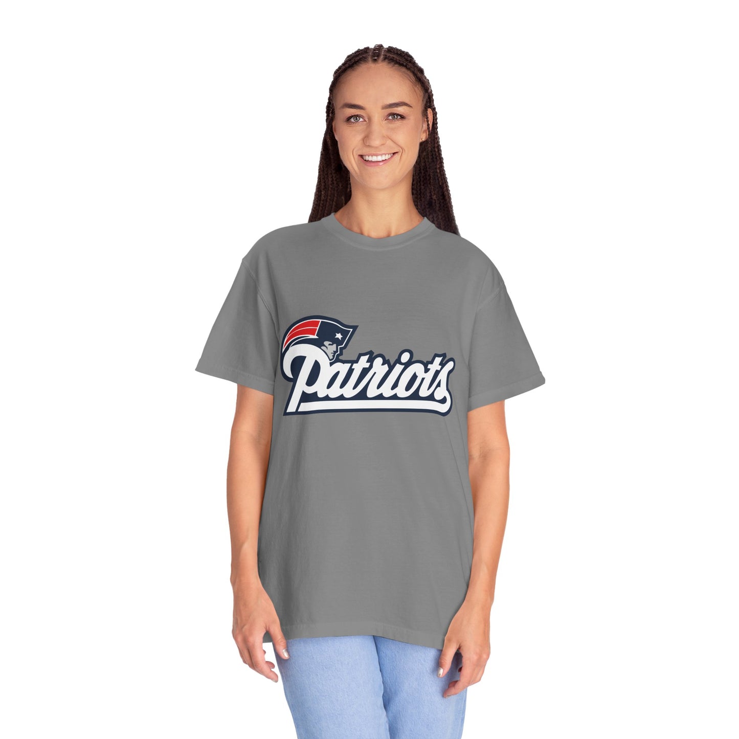 New England Patriots Fan Outfit Garment-Dyed T-Shirt – Premium Cotton Tee for Customization