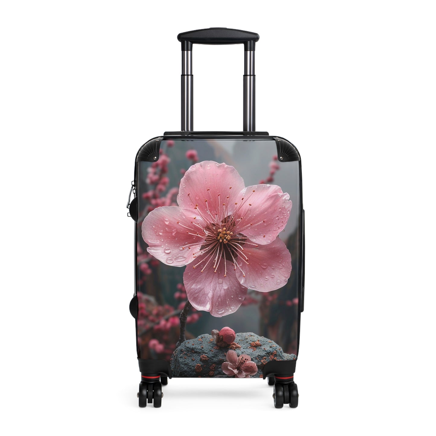 Nature Flowers Floral Animated Pink Flowers Art Carry-On Suitcase - Stylish Luggage for Travelers