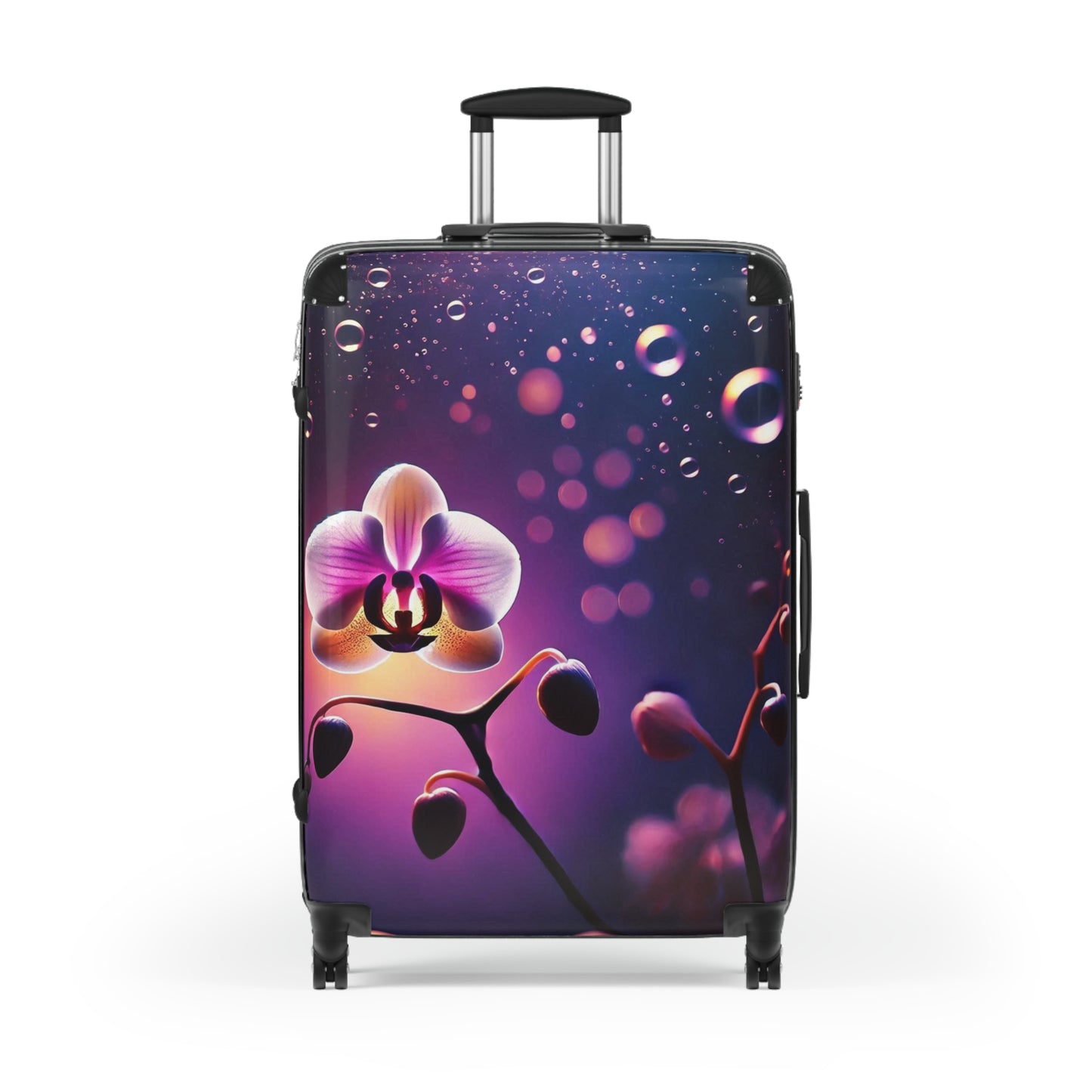 Nature Flowers Floral Purple Blooming Art Carry-On Suitcase - Stylish Luggage for Travelers