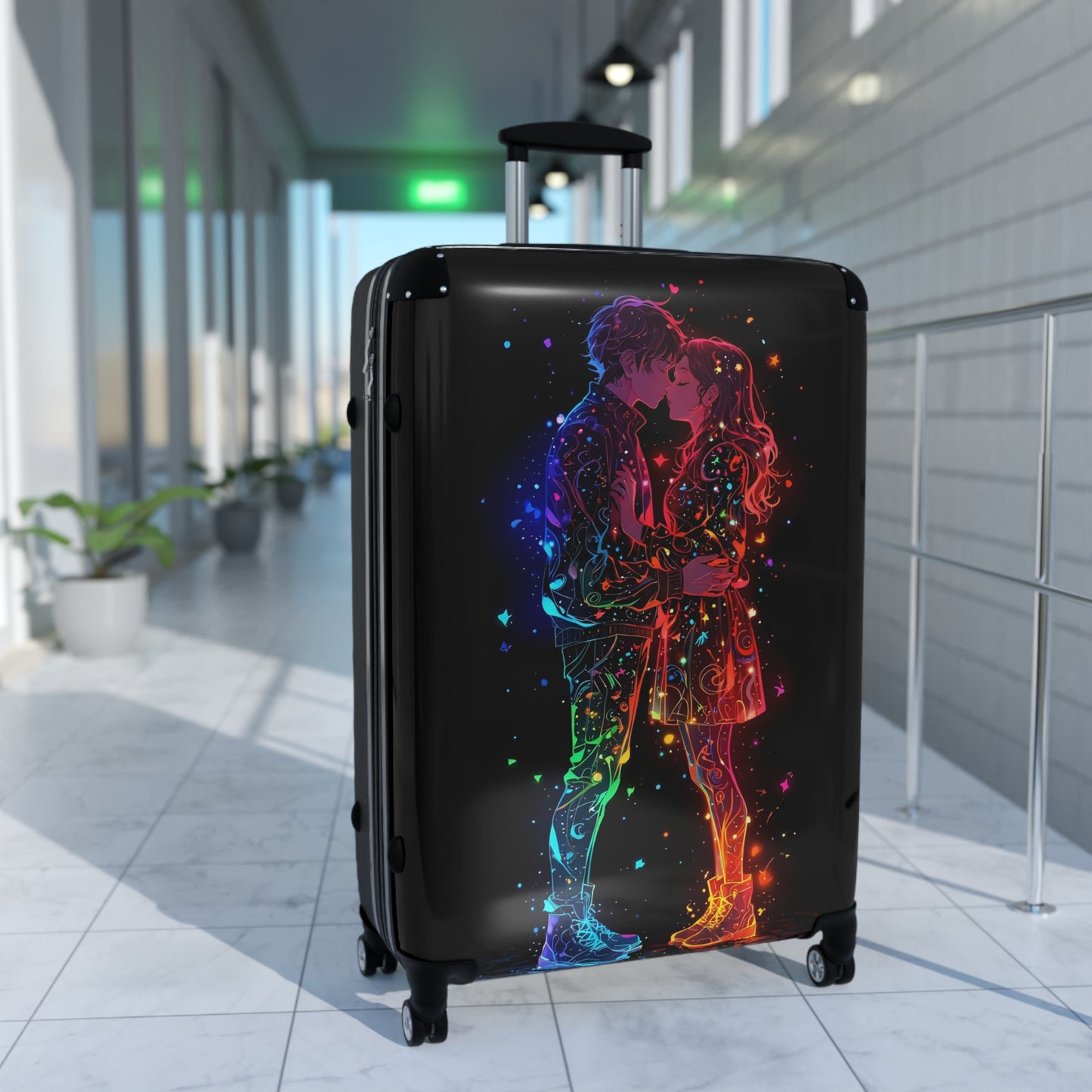 Love Kissing Couple Art Carry-On Suitcase - Stylish Luggage for Travelers
