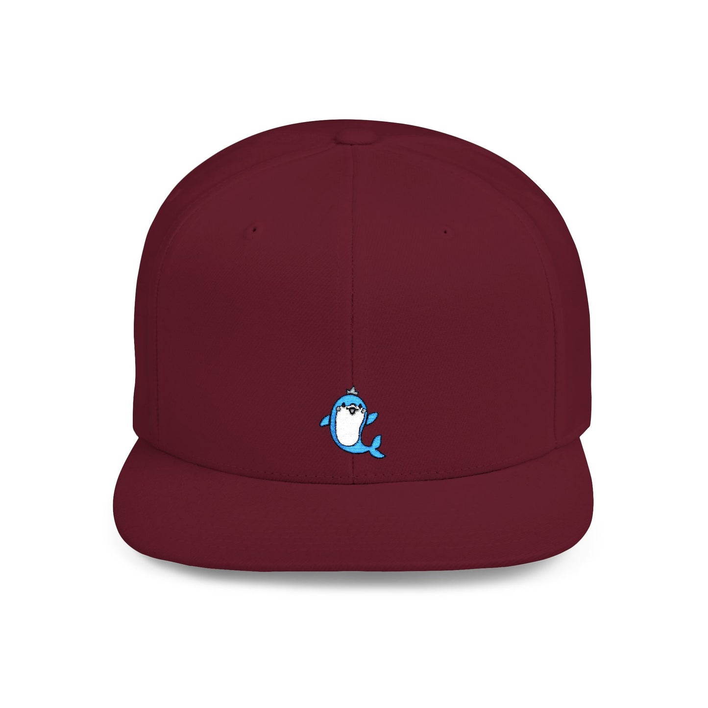 Icons Embroidered Dolphin 2 Flat Bill Snapback – Lightweight, Custom Fit, Premium Quality