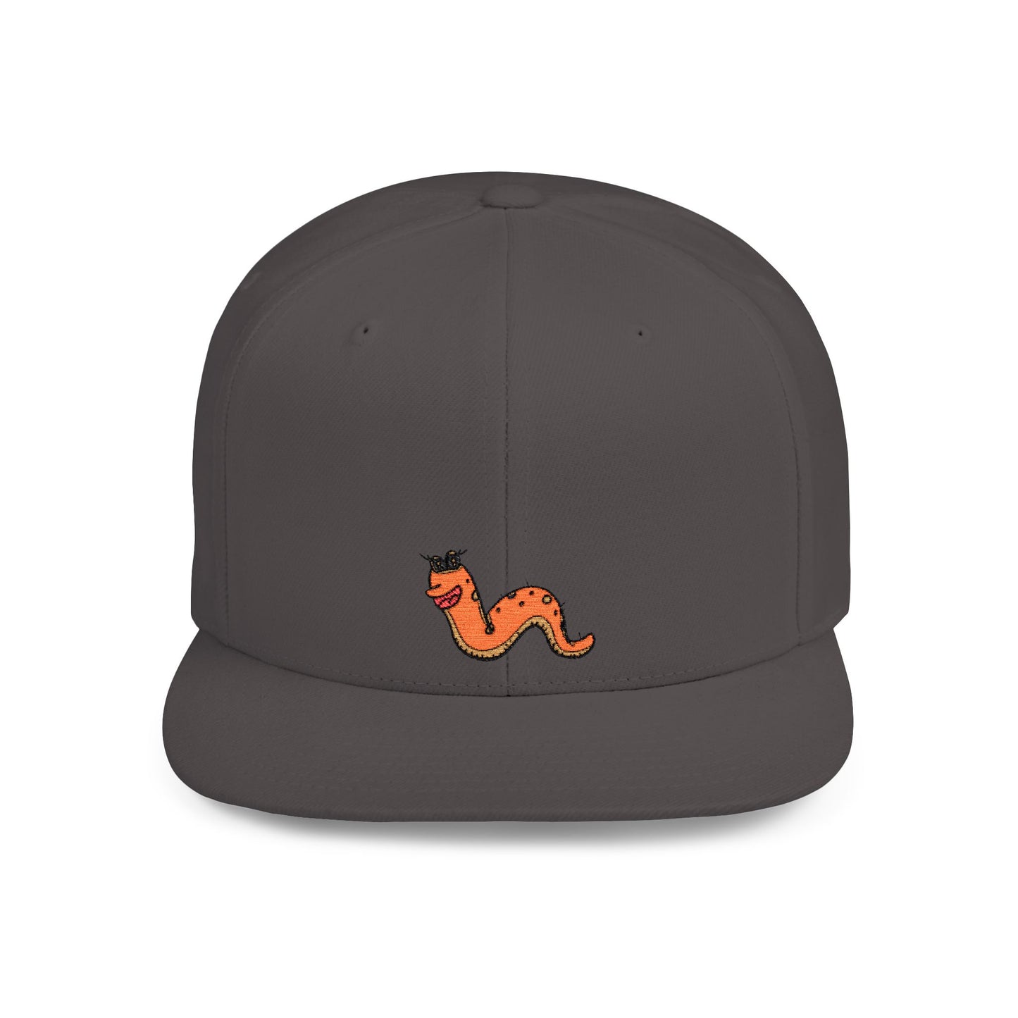 Icons Embroidered Yellow Worm Flat Bill Snapback – Lightweight, Custom Fit, Premium Quality