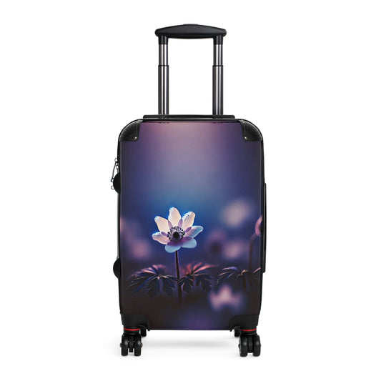 Nature Flowers Floral Blue and Pink Art Carry-On Suitcase - Stylish Luggage for Travelers